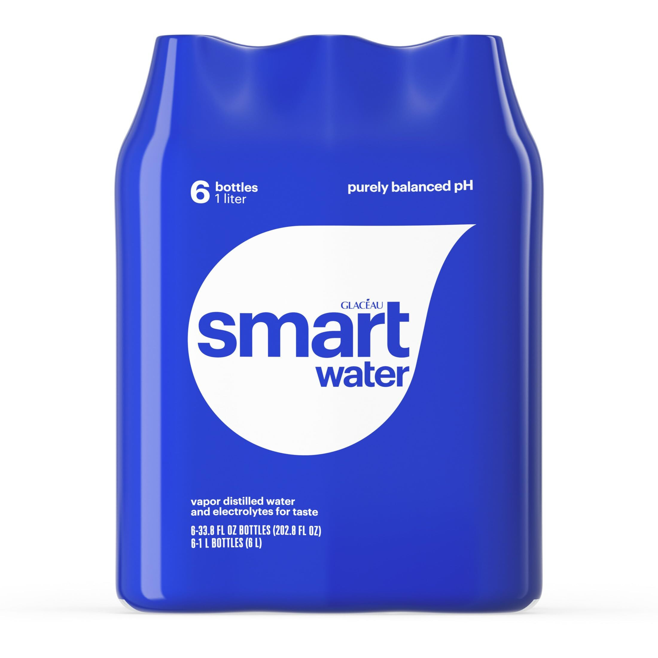 Smartwater Packaged Drinking Water, 33.8 Fl Oz (Pack Of 6)