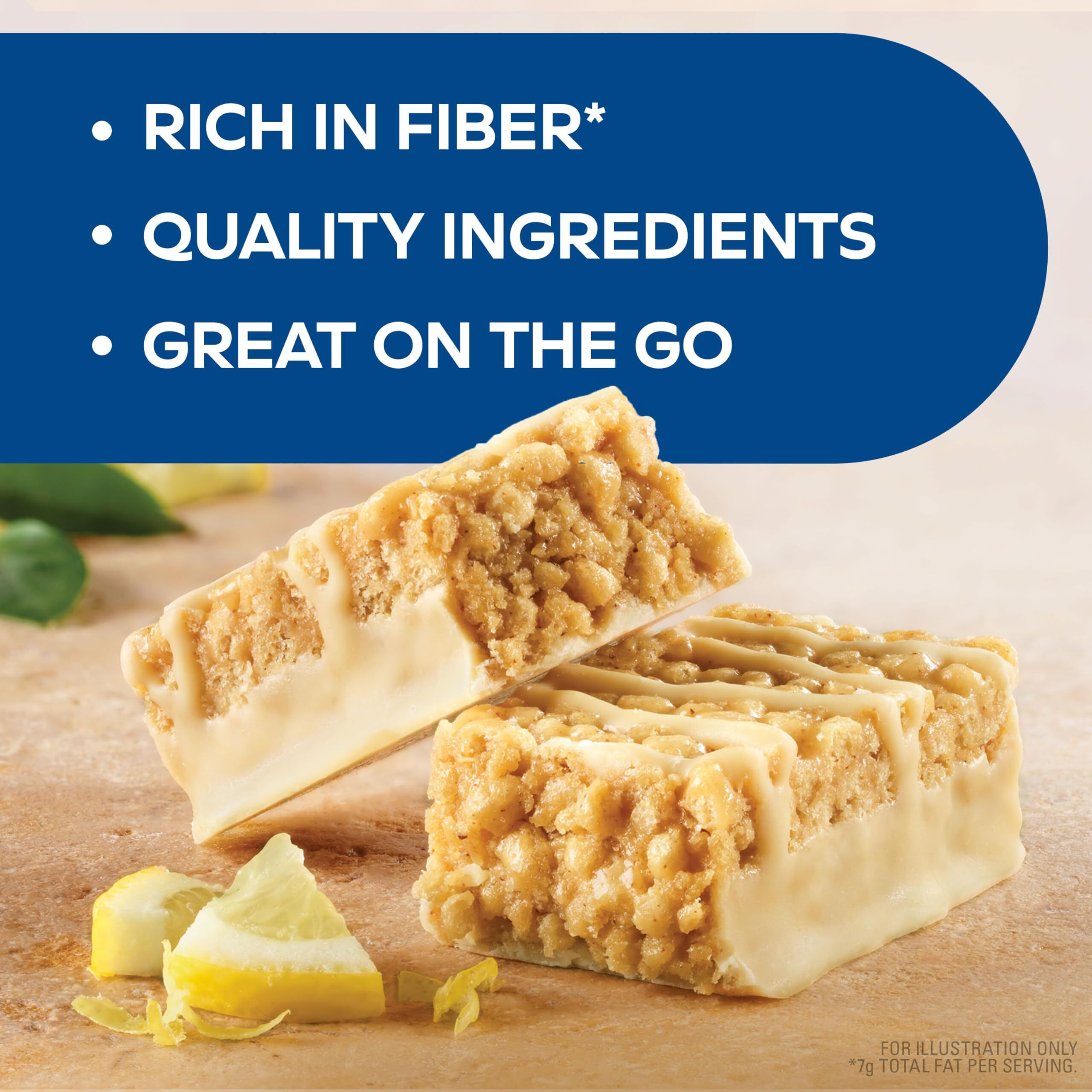 Atkins Snack Bar, Lemon Bar, 13G Protein, 3G Net Carbs, 1G Sugar, Made With Real Almond Butter, Gluten Free, High In Fiber, Keto Friendly, 16 Count