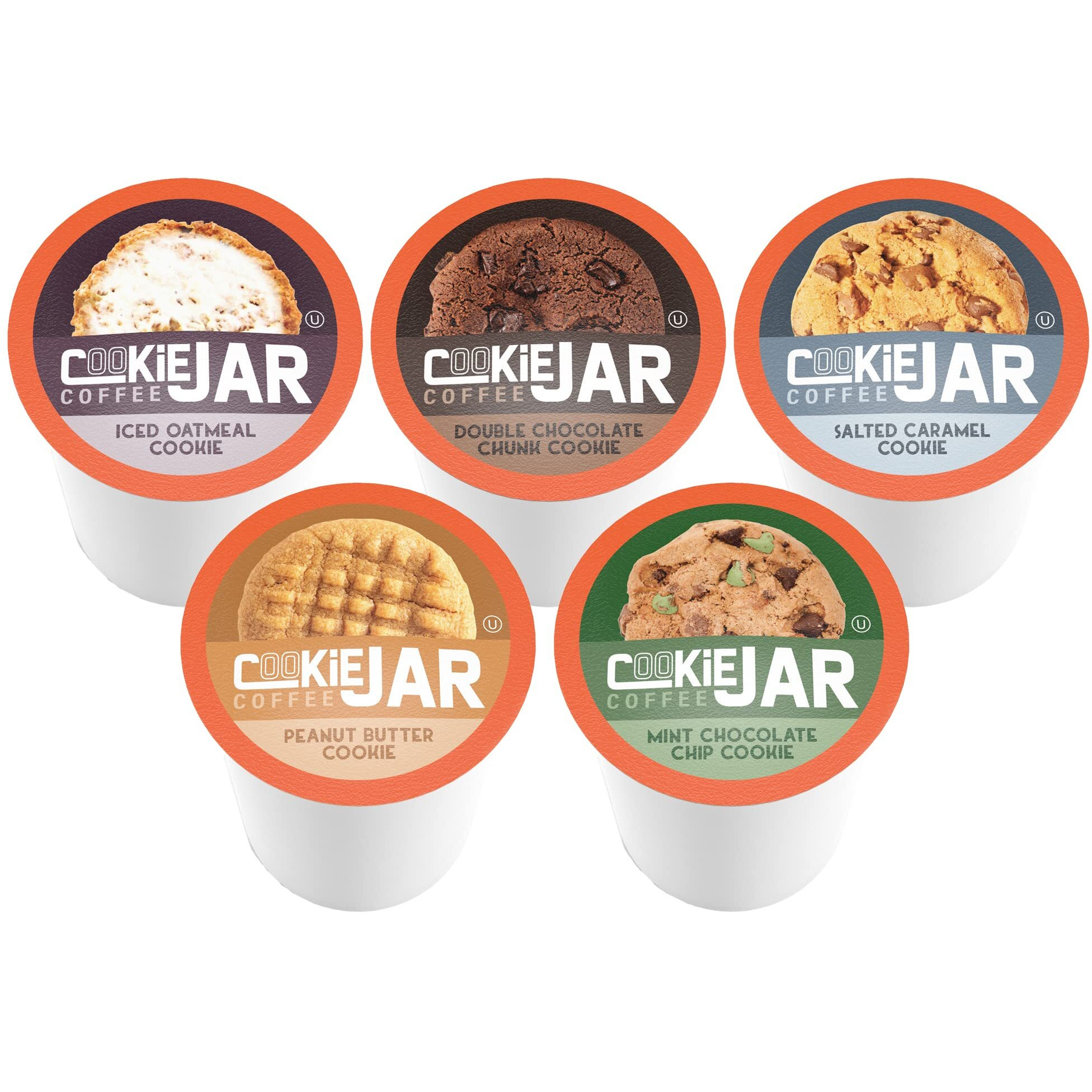 Cookie Jar Assorted Flavored Coffee Pods For Keurig K Cup Brewers, 40 Count Variety Pack - Flavored Coffee Sampler With Multiple Delicious Options