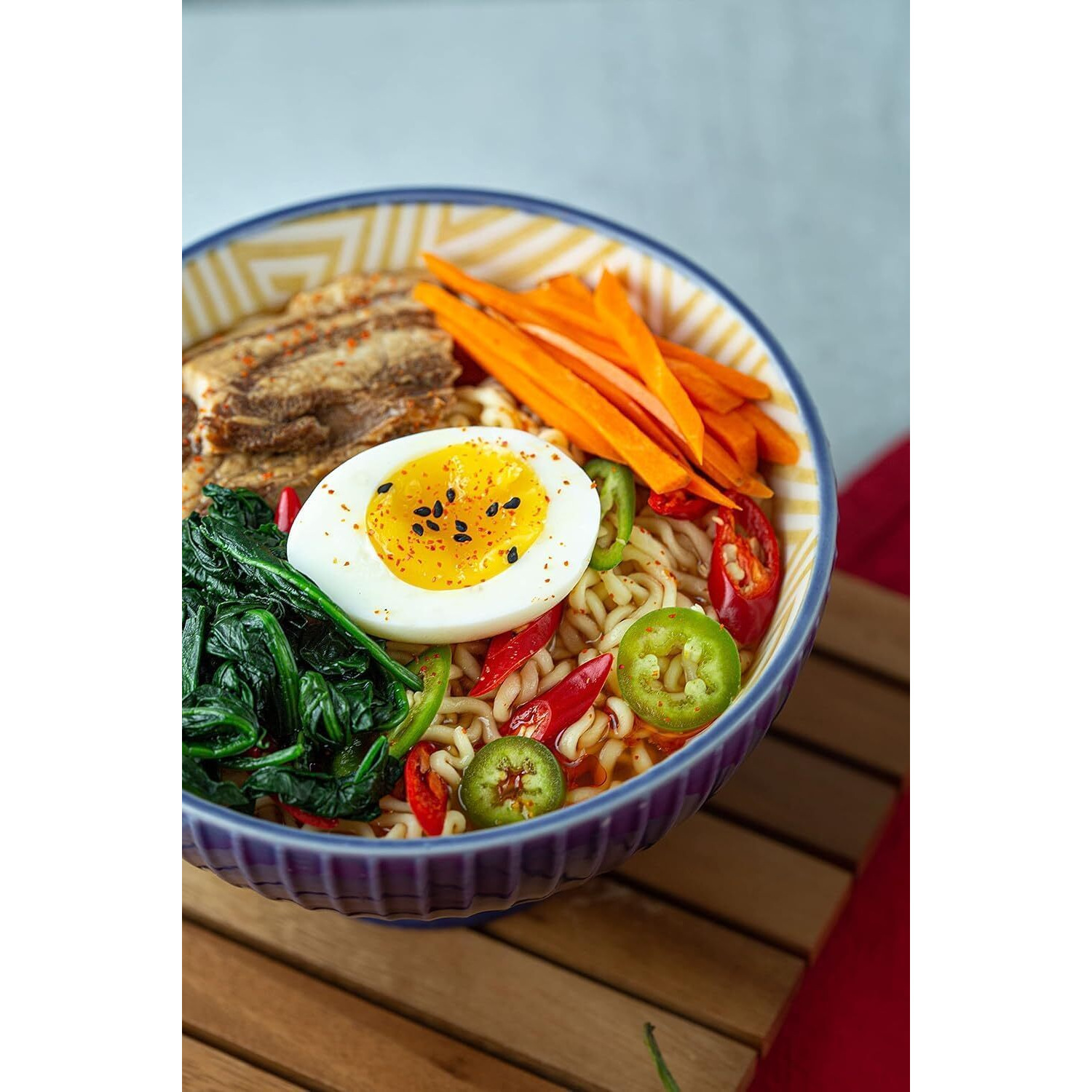 Ottogi Jin Ramen Spicy Flavor, 4.23 Oz (Pack Of 18) - Authentic Korean Instant Noodles, Rich And Savory Broth, Quick And Easy Meal