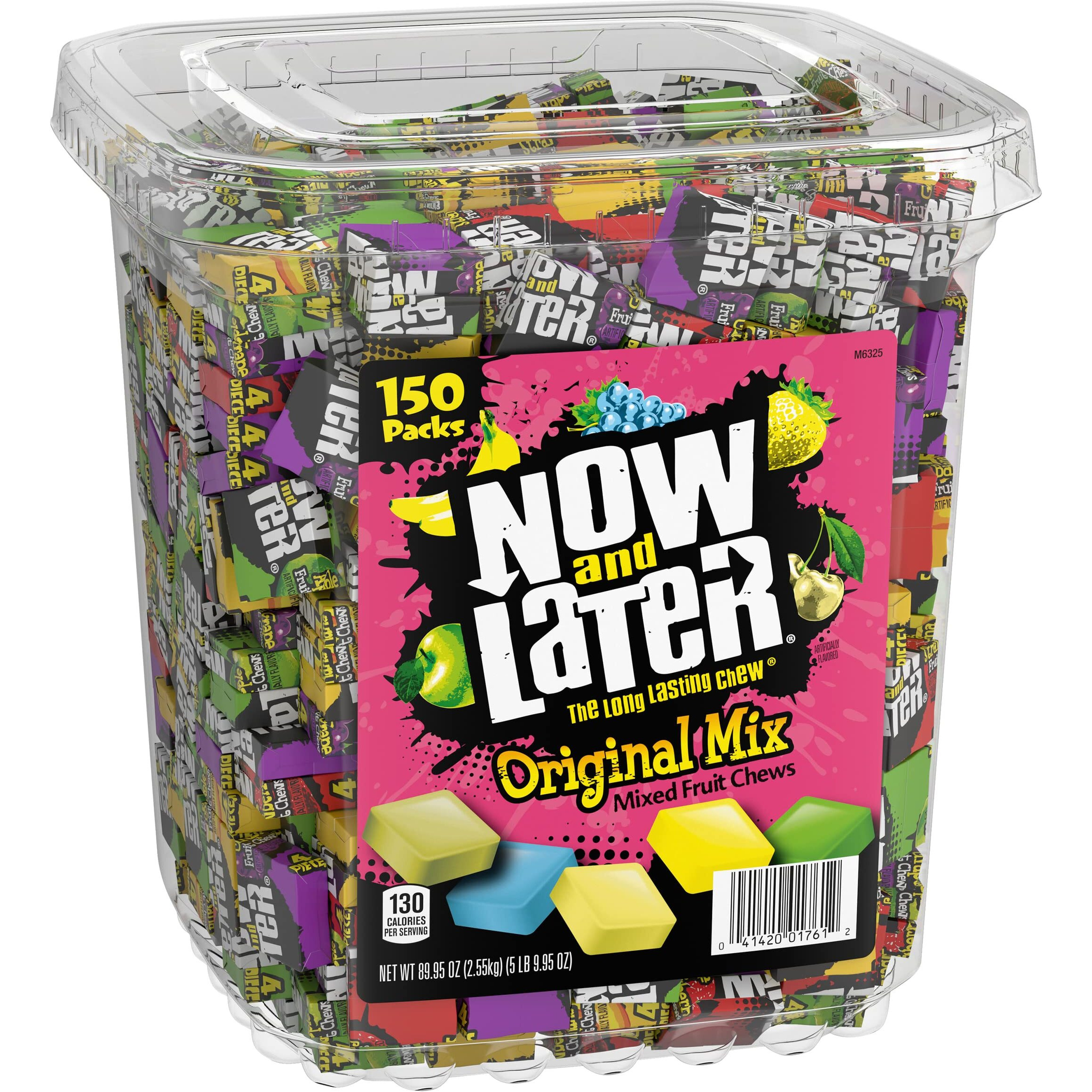 Now & Later Original Mix, Individually Wrapped Mixed Fruit Chew Candy (150 Pieces)