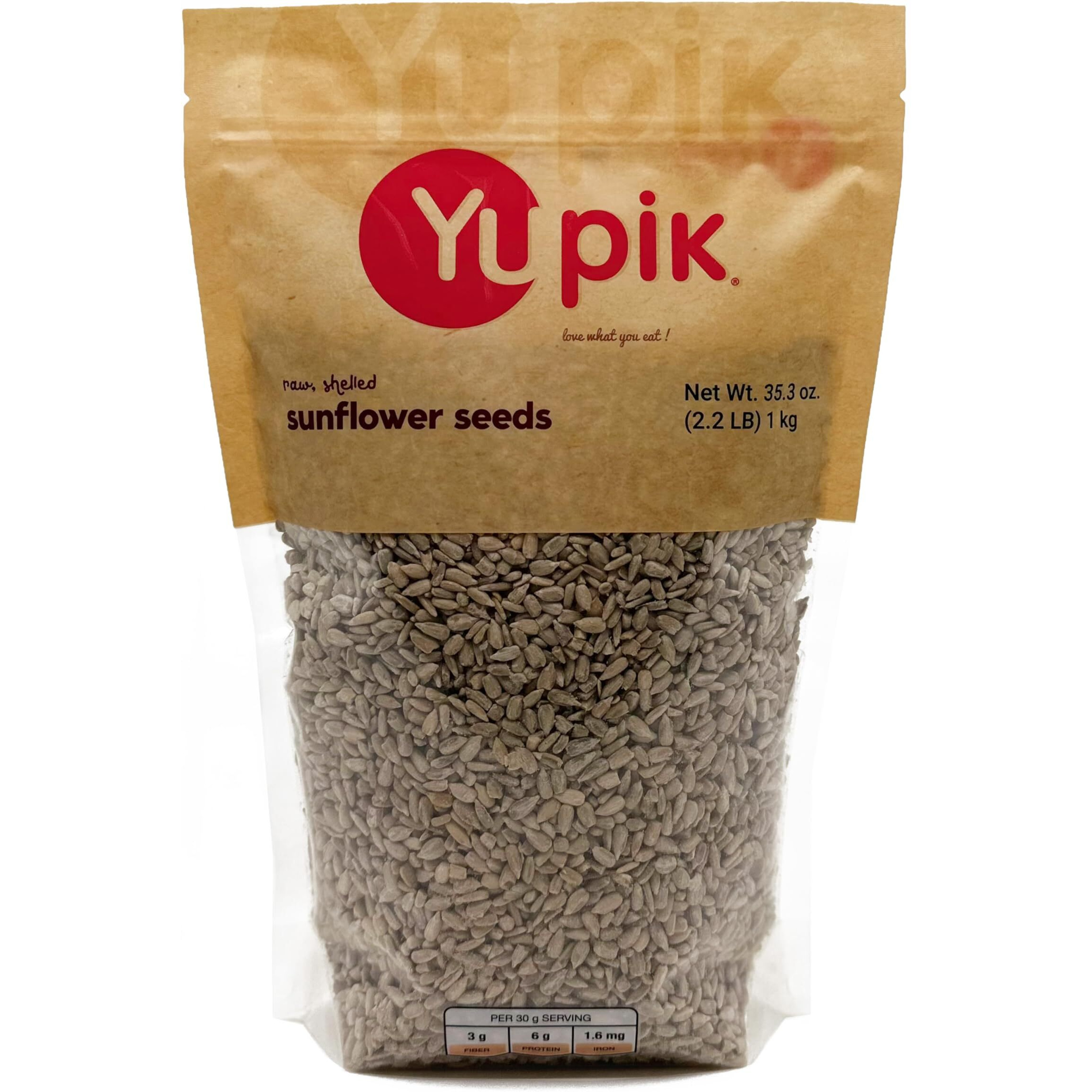 Yupik Seeds, Raw Shelled Sunflower Kernels, 2.2 Lb