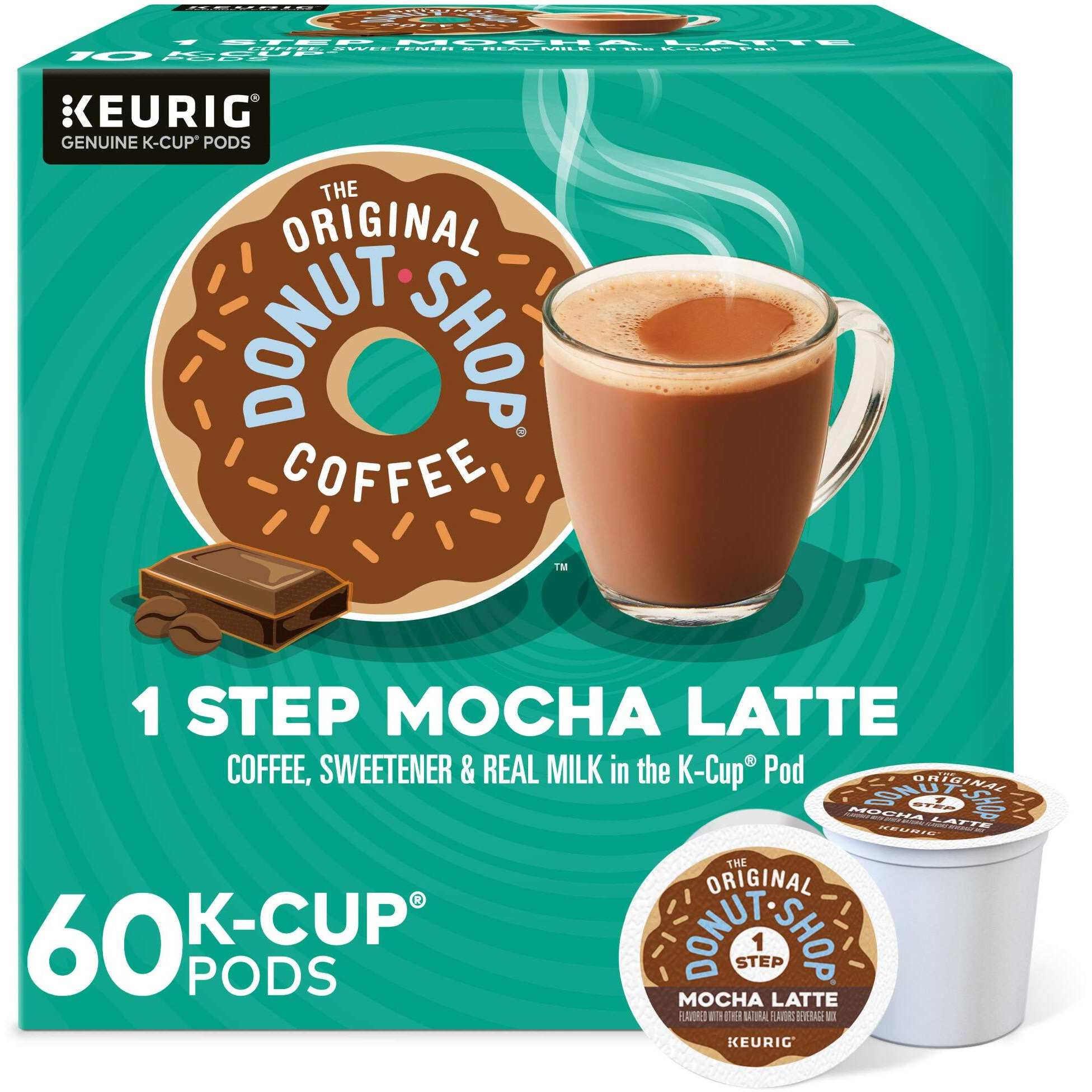 The Original Donut Shop Mocha Latte, Single Serve Coffee K-Cup Pod, Flavored Coffee, 60 Count (6 Packs Of 10)