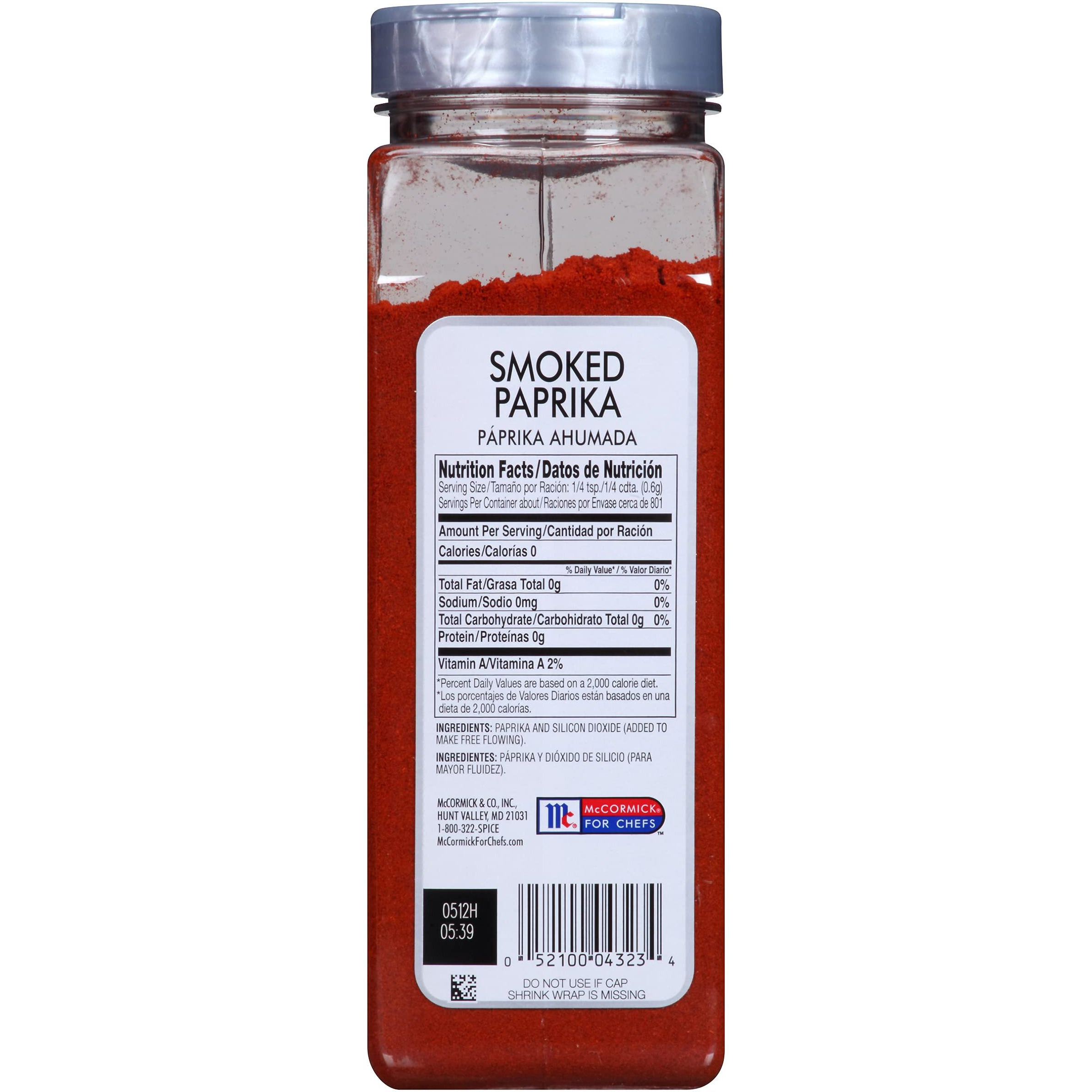 Mccormick Culinary Smoked Paprika, 17 Oz - One 17 Ounce Container Of Sweet And Smoky Paprika Perfect For Spanish Cuisine, Chicken, Fish, Pork, Potatoes, And More