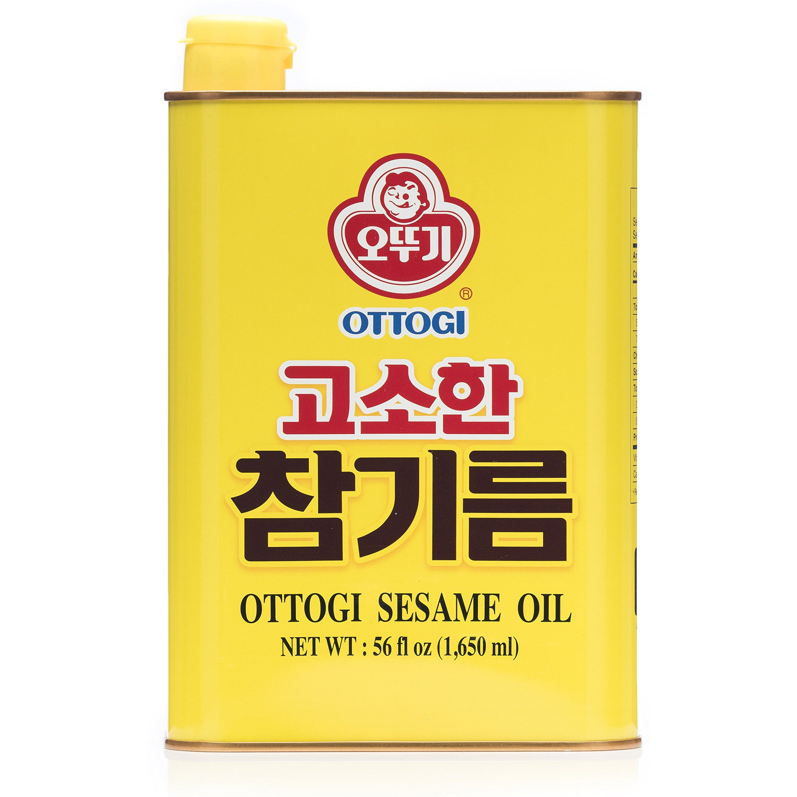 Ottogi 100% Pure Premium Roasted Sesame Oil, Toasted To Perfection, Traditional Korean Style Oil, 1650Ml (56.0 Fl Oz)