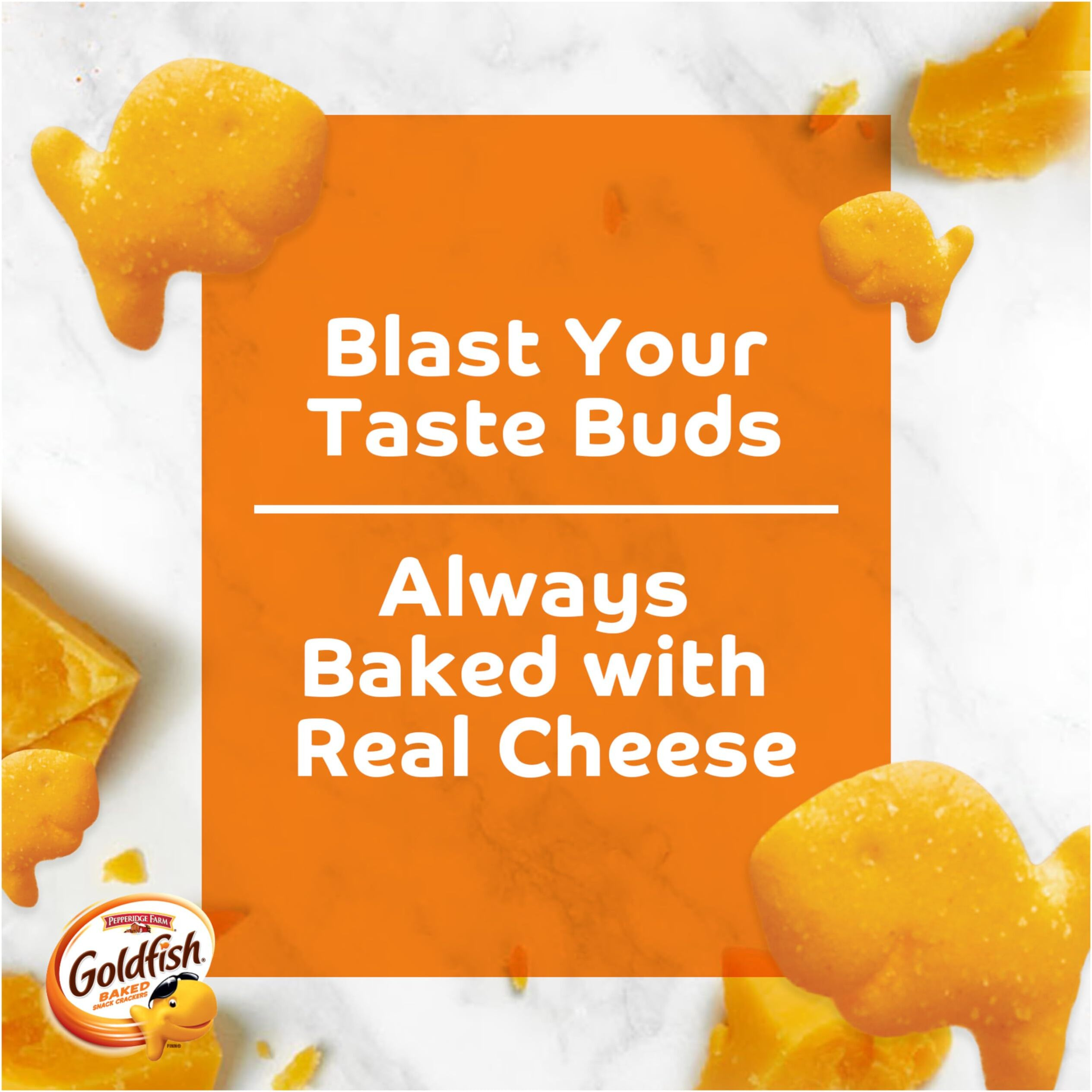Goldfish Flavor Blasted Xtra Cheddar Cheese Crackers, Baked Snack Crackers, 6.6 Oz Bag (Pack Of 6)