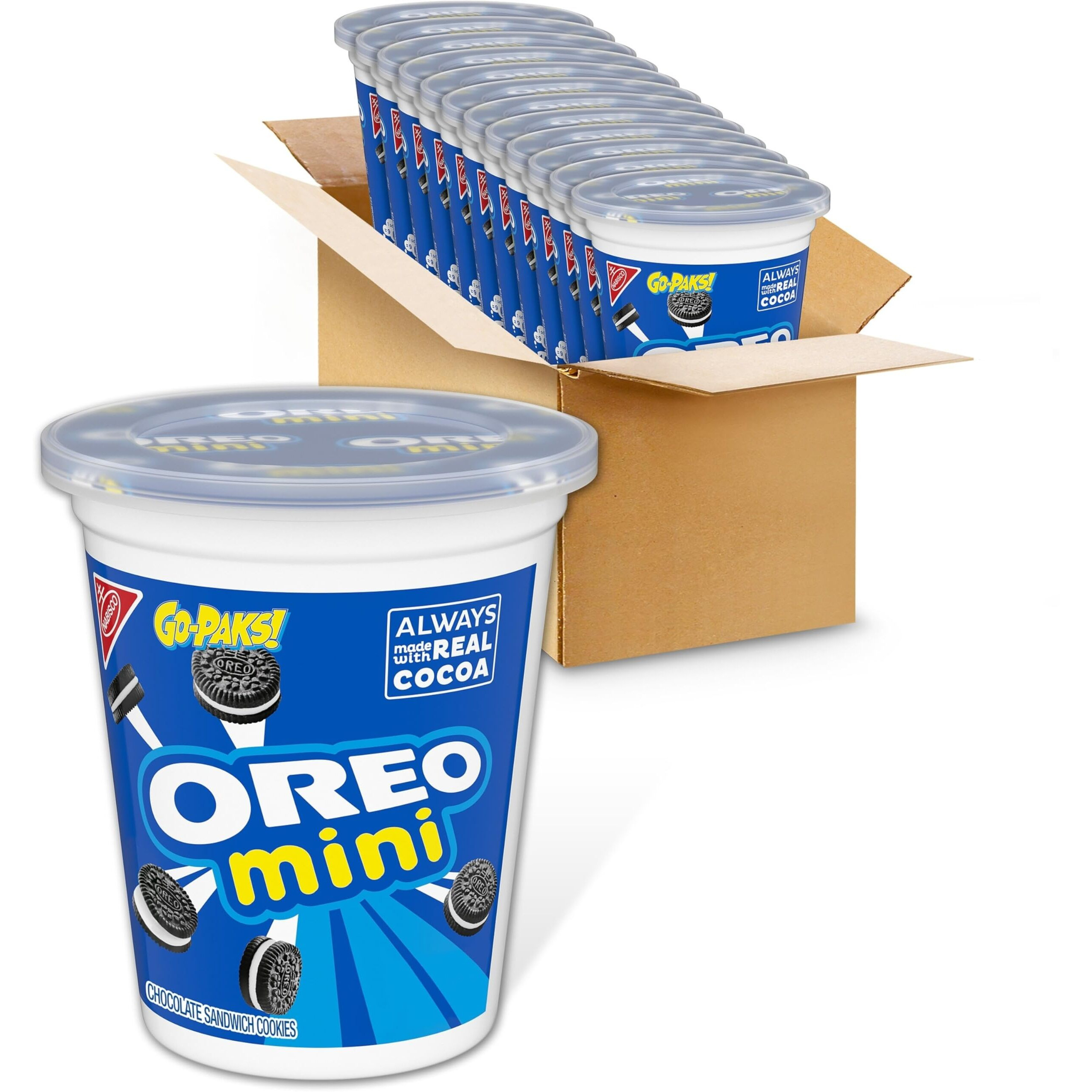 Oreo Mini Chocolate Sandwich Cookies, Go-Paks, 12 - 3.5 Oz Cups