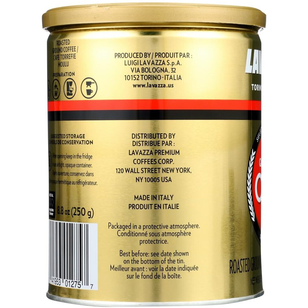 Espresso 100 Percent Arabica Qualita Oro (Lavazza), Case 12X250G