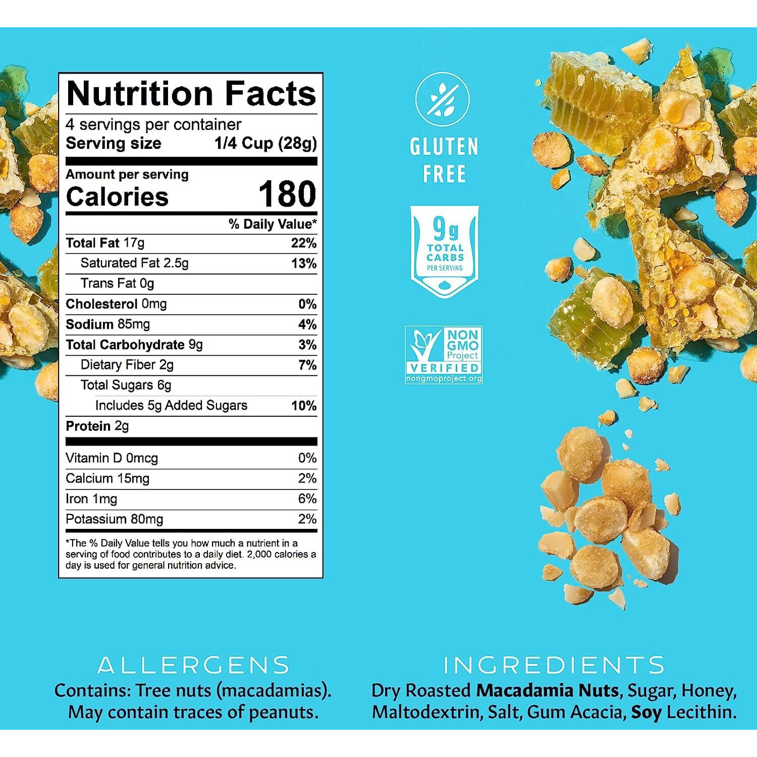 Mauna Loa Premium Hawaiian Honey Roasted Macadamia Nuts, Multi, 8 Oz