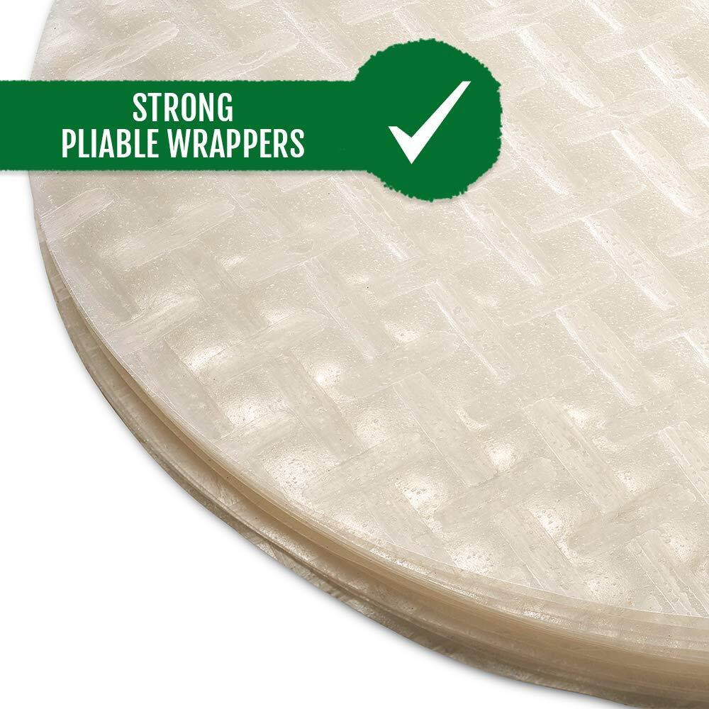 Best Of Thailand [Round] White Rice Paper Wraps 3 Pack | Perfect For Fresh Spring Rolls & Dumplings | Non-Gmo, Gluten-Free, Vegan & Paleo | Kosher For Passover Kitniyot