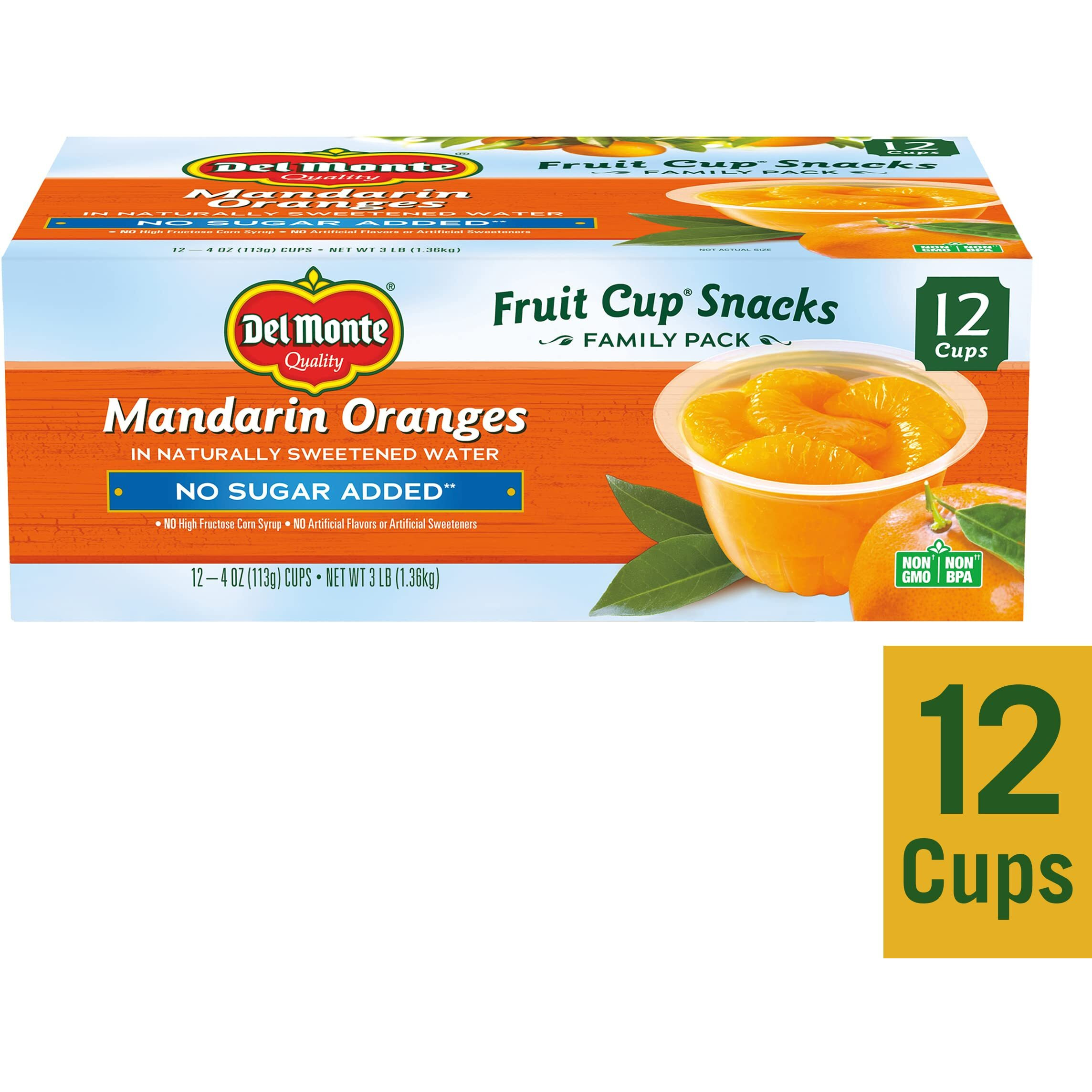 Del Monte, Mandarin Oranges No Sugar Add, 4 Ounce (Pack Of 12)