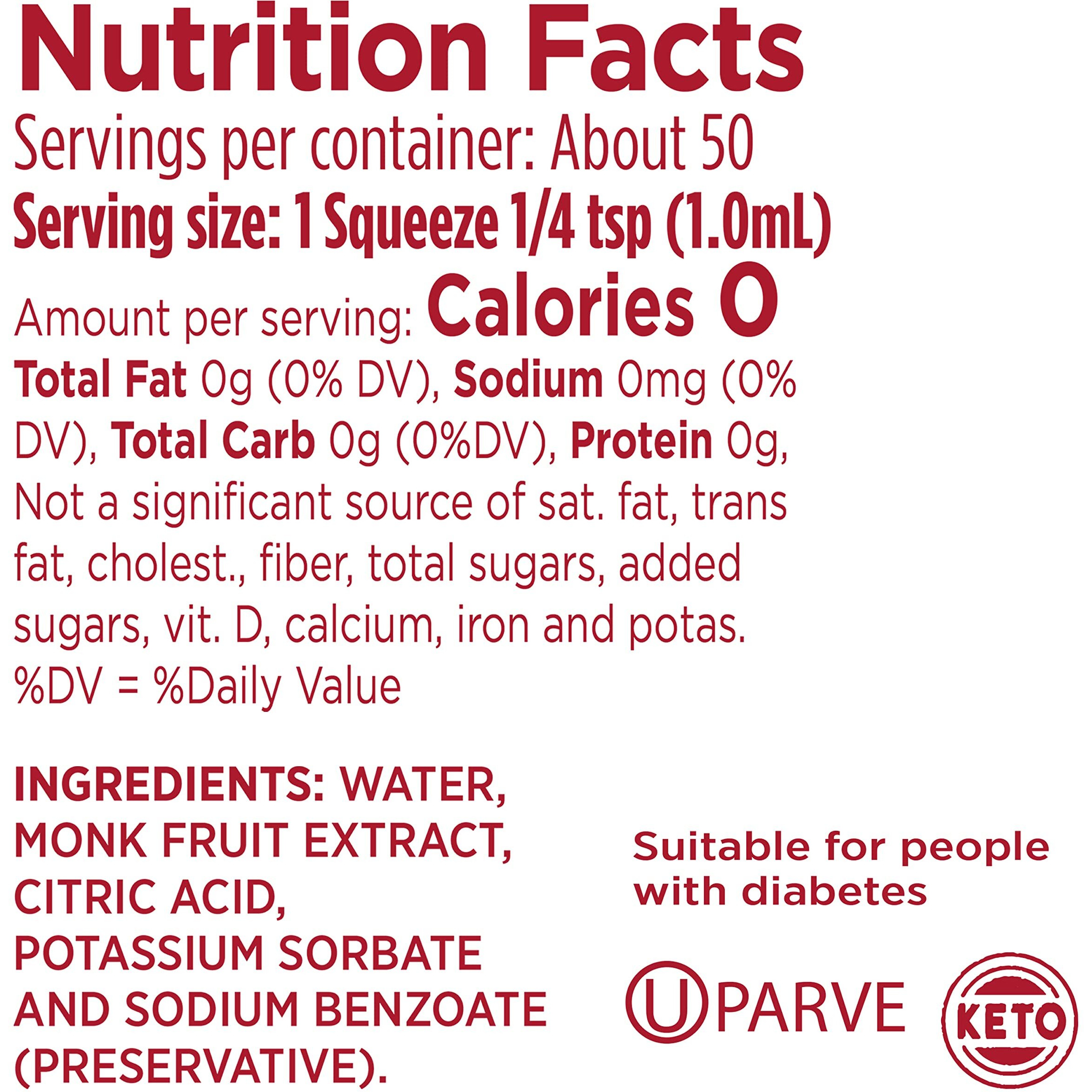 Splenda Monk Fruit Liquid Zero Calorie Sweetener Drops, 3.38 Fl Oz Bottle (Pack Of 2)