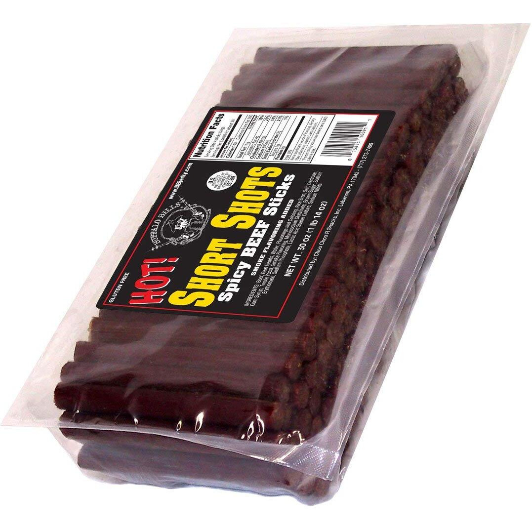Buffalo Bills Hot Short Shots (120 Hot And Spicy 3.5    Beef Sticks Per 30Oz Bag)