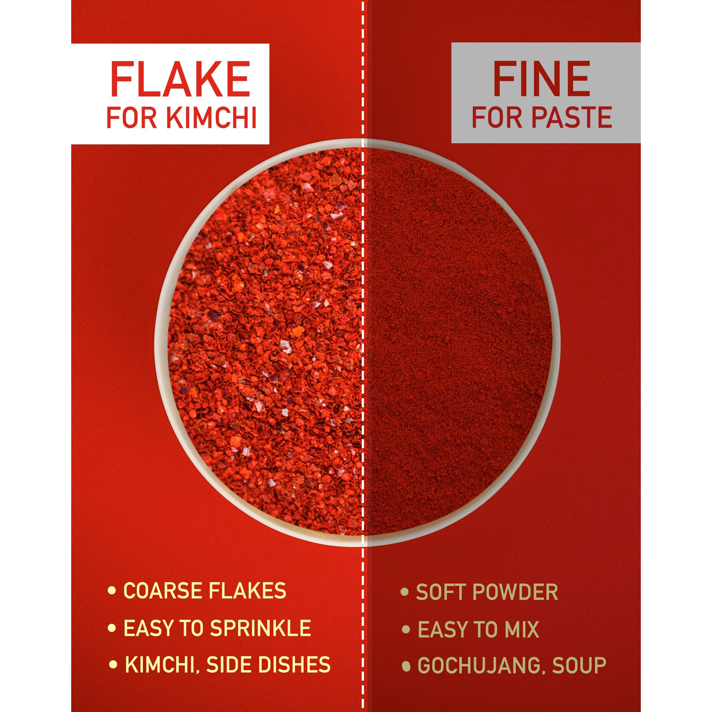Taekyung Chili Powder For Kimchi (Flake, 5Lb) - Korean Gochugaru. Red Pepper Spice Seasoning For Asian Food. Msg Free.
