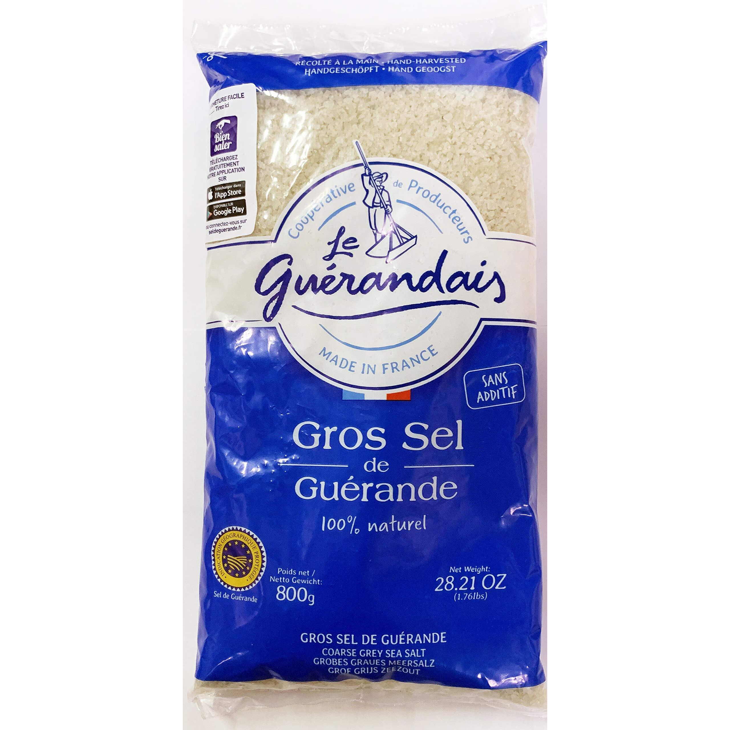 Le Guerandais Coarse Sea Salt Gros Sel De Guerande, 28.21Oz Per Bag (2 Bags)