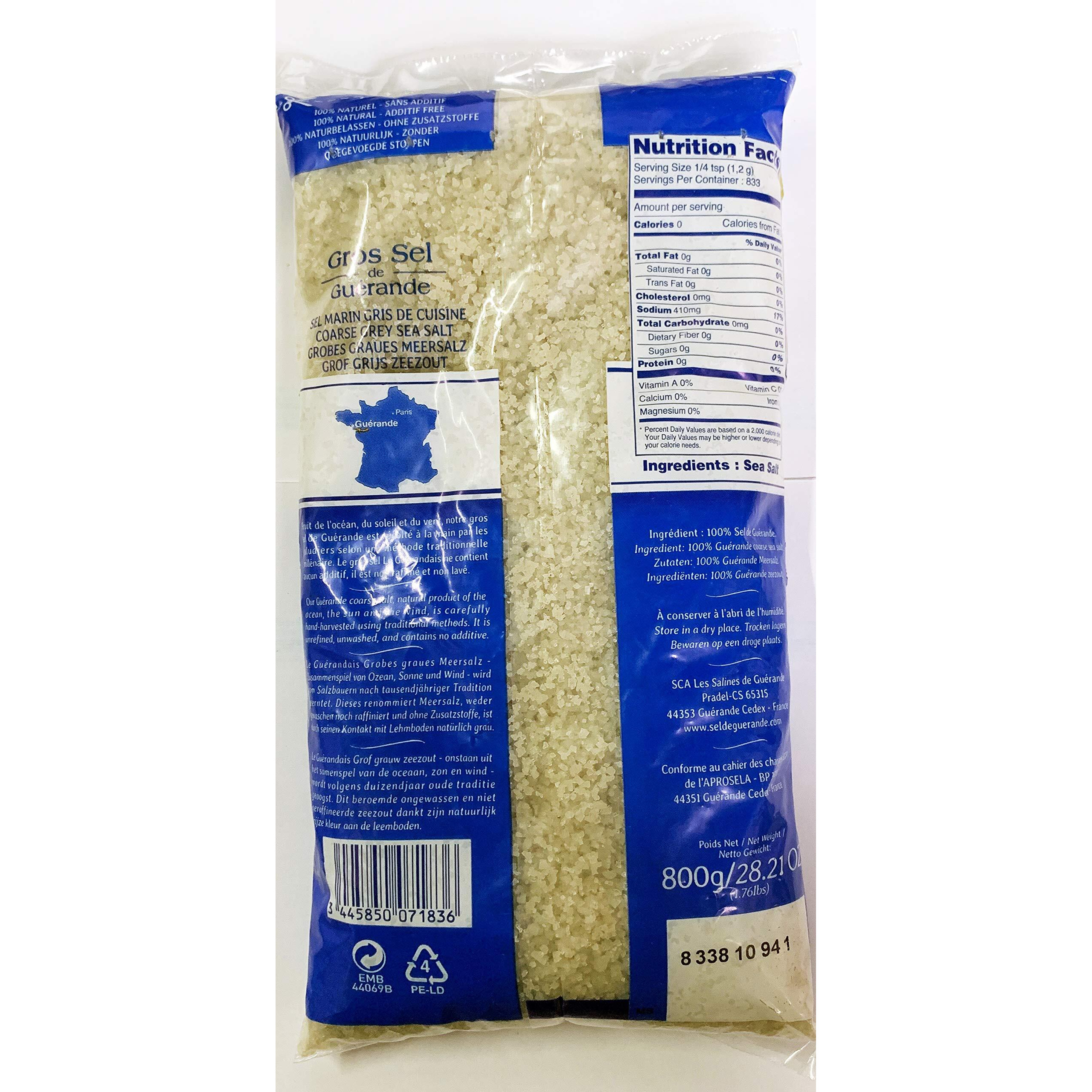 Le Guerandais Coarse Sea Salt Gros Sel De Guerande, 28.21Oz Per Bag (2 Bags)