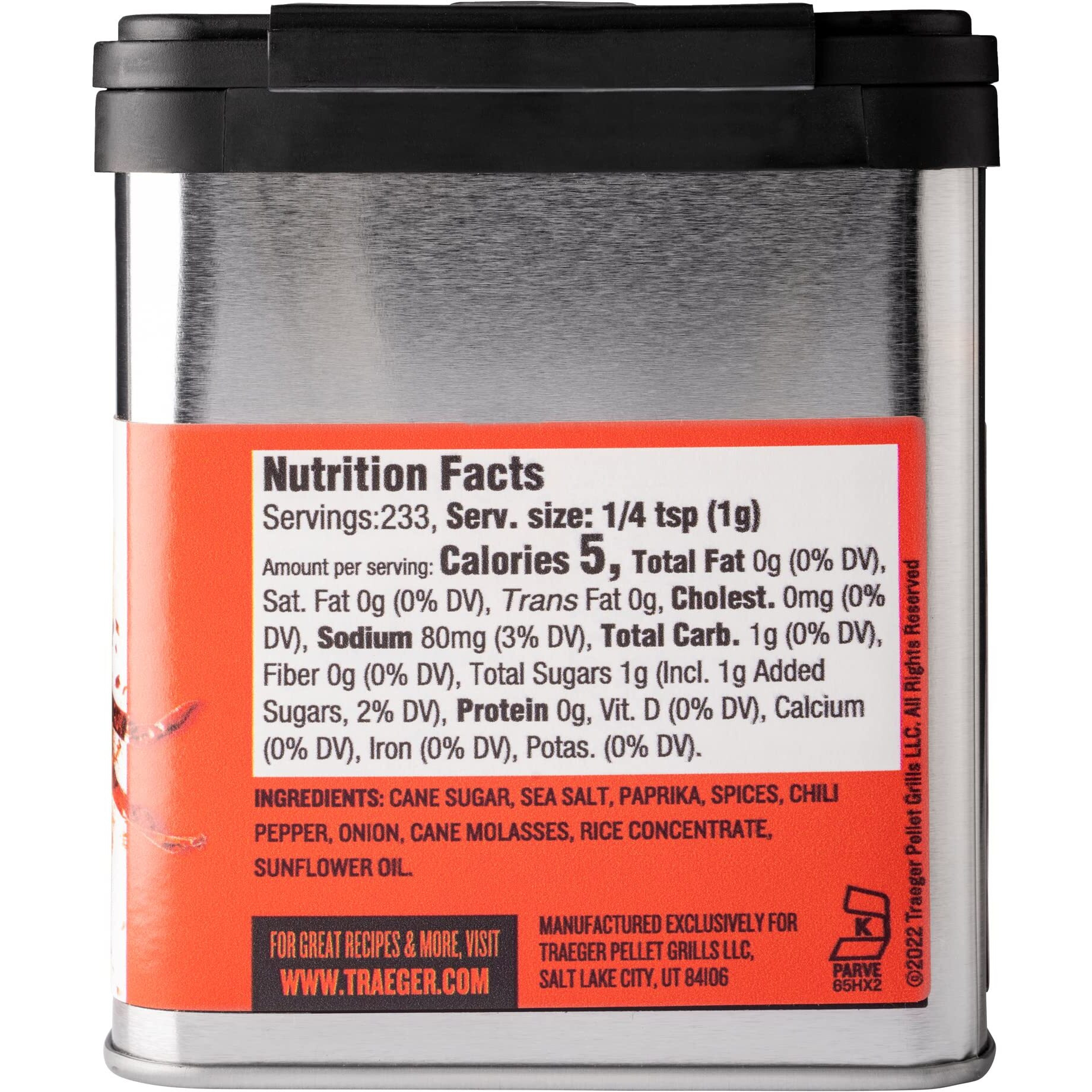 Traeger Grills Spc169 Beef Rub With Molasses & Chili Powder