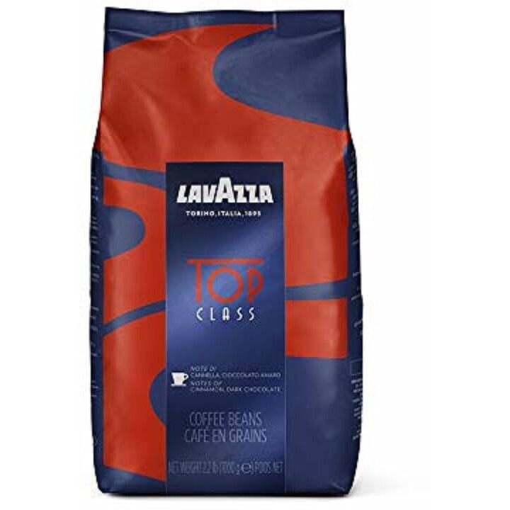 Lavazza Top Class Whole Bean Coffee Blend, Medium Espresso Roast, 2.2 Pound, 6 Count