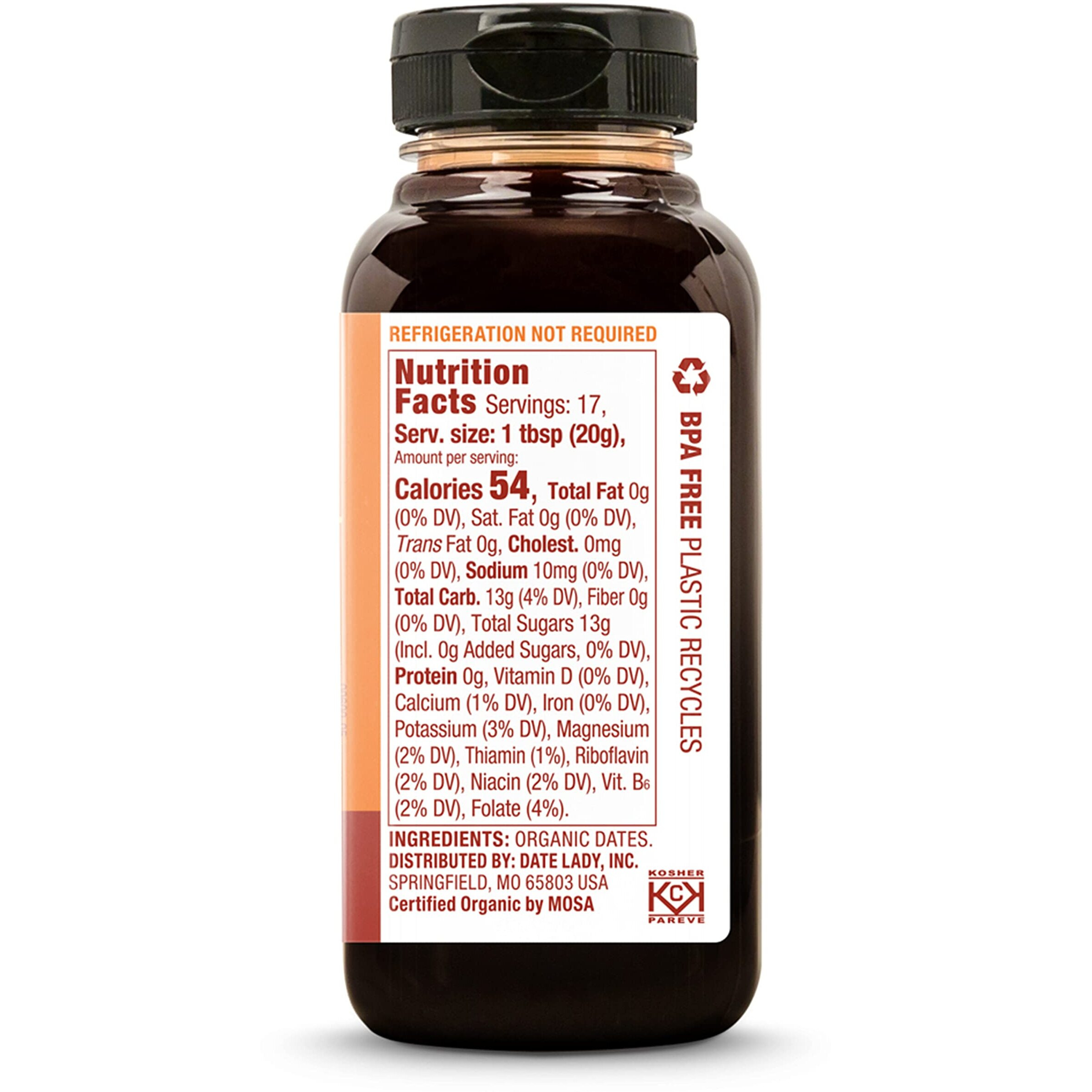 Award Winning Organic Date Syrup 12 Oz Squeeze Bottle | Vegan, Paleo, Gluten-Free & Kosher (3-Pack) Sugar Substitute | More Nutrition Than Maple Syrup Or Honey