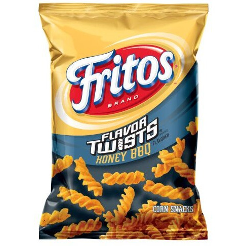 Fritos Corn Chips, Flavor Twists Honey Barbeque, 2-Ounce Large Single Serve Bags (Pack Of 64)