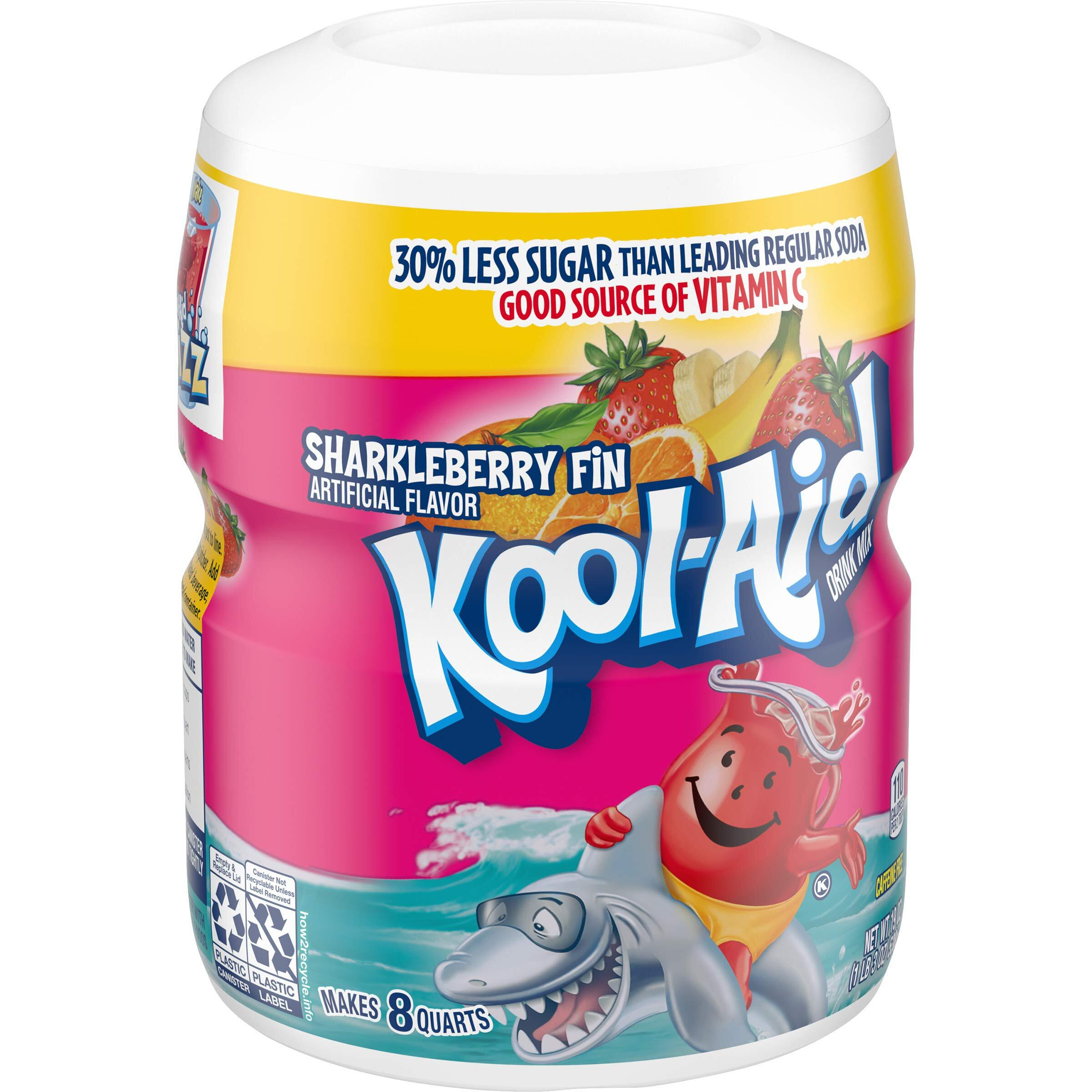 Kool-Aid Caffeine Free Strawberry Orange Punch Sweetened Powdered Drink Mix 12 Count 19 Oz Canisters