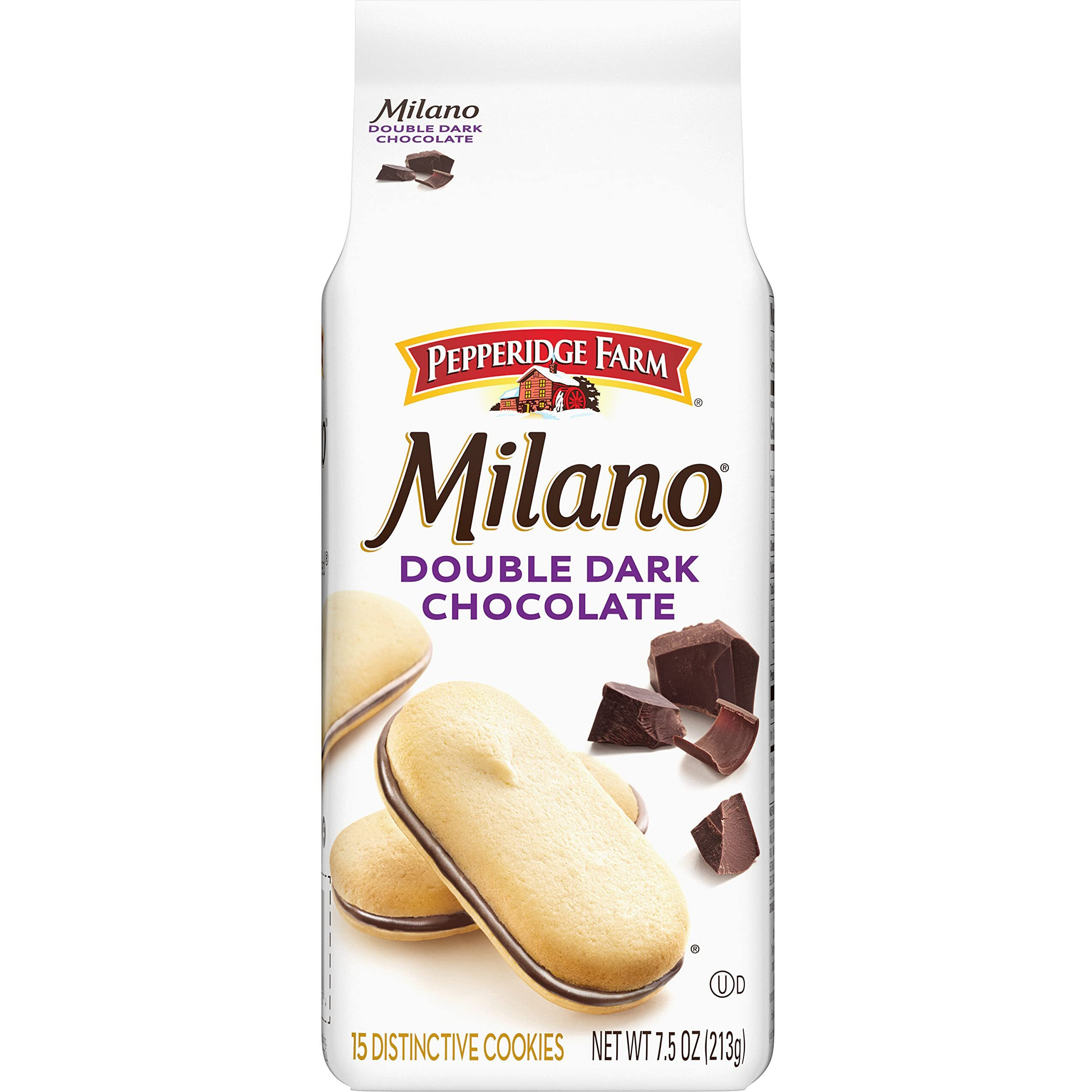 Pepperidge Farm Milano Double Dark Chocolate Cookies, 7.5 Oz. Bag
