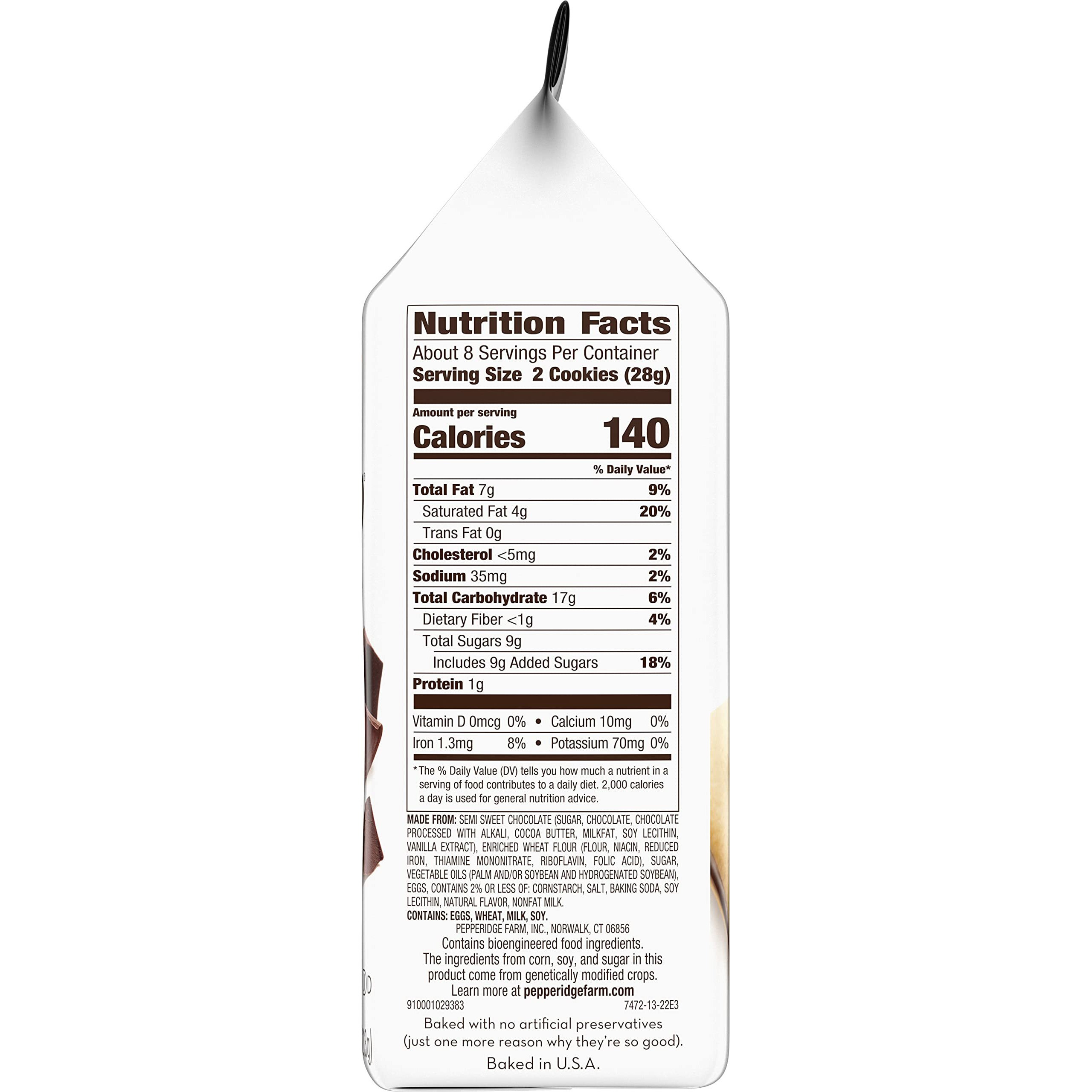 Pepperidge Farm Milano Double Dark Chocolate Cookies, 7.5 Oz. Bag