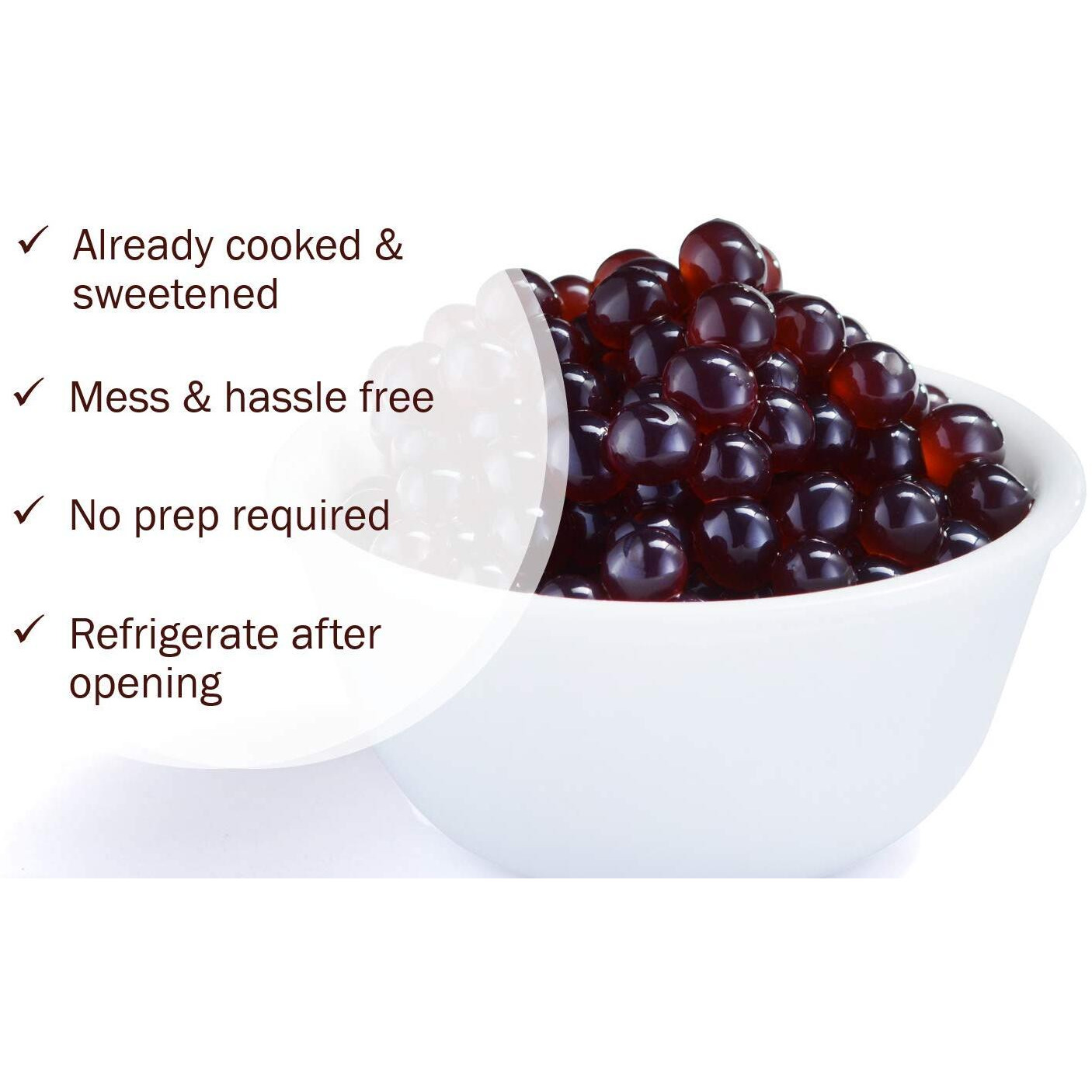 Brexonic Popping Boba Pearls Bursting Tea Balls Drink & Dessert Topping Strawberry Mango Blueberry Passion Fruit Flavored Bubble Tea Tapioca Pearls (Blueberry, 2 Lb 1 Pack)