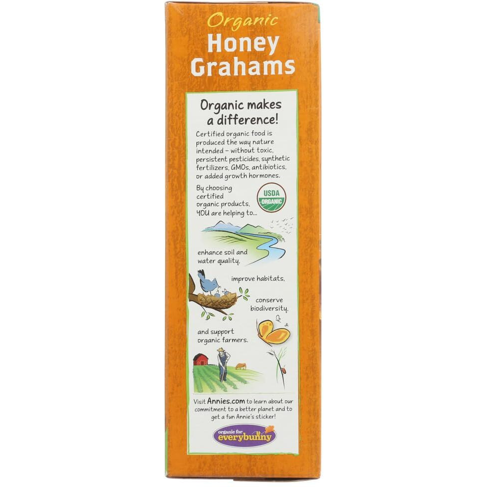 Annie's Homegrown Organic Honey Graham Crackers, 14.4 Oz (Pack Of 4)