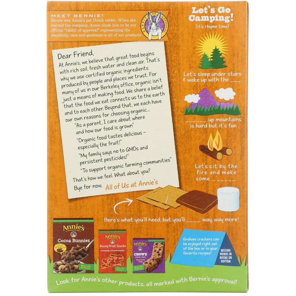 Annie's Homegrown Organic Honey Graham Crackers, 14.4 Oz (Pack Of 4)