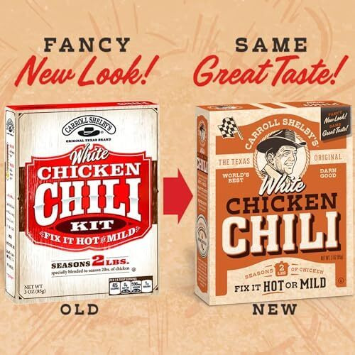 Carroll Shelby's Original Texas Brand White Chicken Chili Kit 3Oz Box (Pack Of 8)