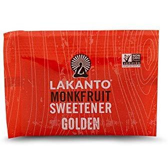 Lakanto Golden Monk Fruit Sweetener With Erythritol Packets - Raw Cane Sugar Replacement, Zero Net Carbs, Zero Calorie, Sweeten On The Go, Coffee, Lemonade, Tea, Desserts - Golden (100 Count)