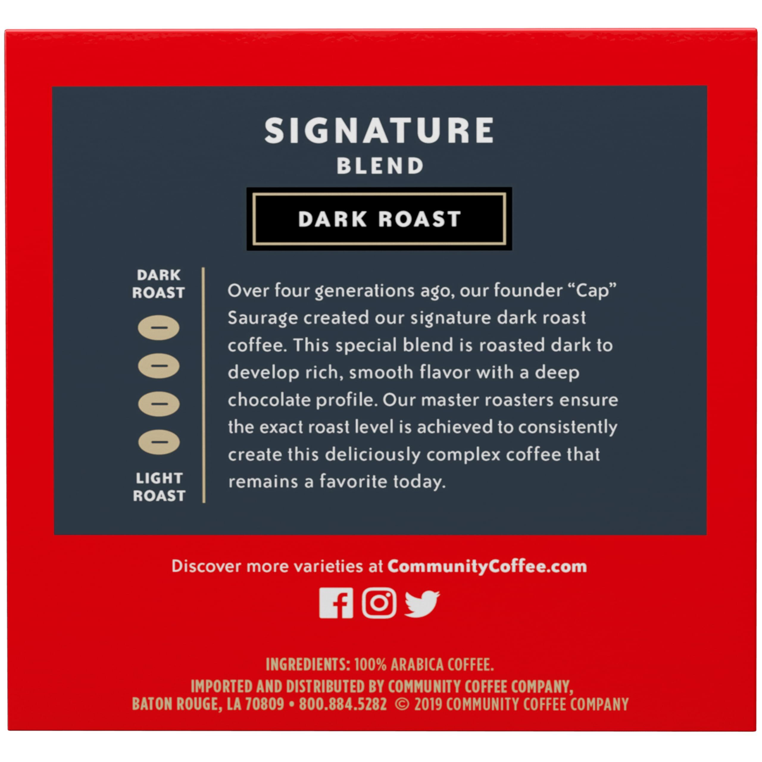 Community Coffee Signature Blend 36 Count Coffee Pods, Dark Roast, Compatible With Keurig 2.0 K-Cup Brewers, 36 Count (Pack Of 1)