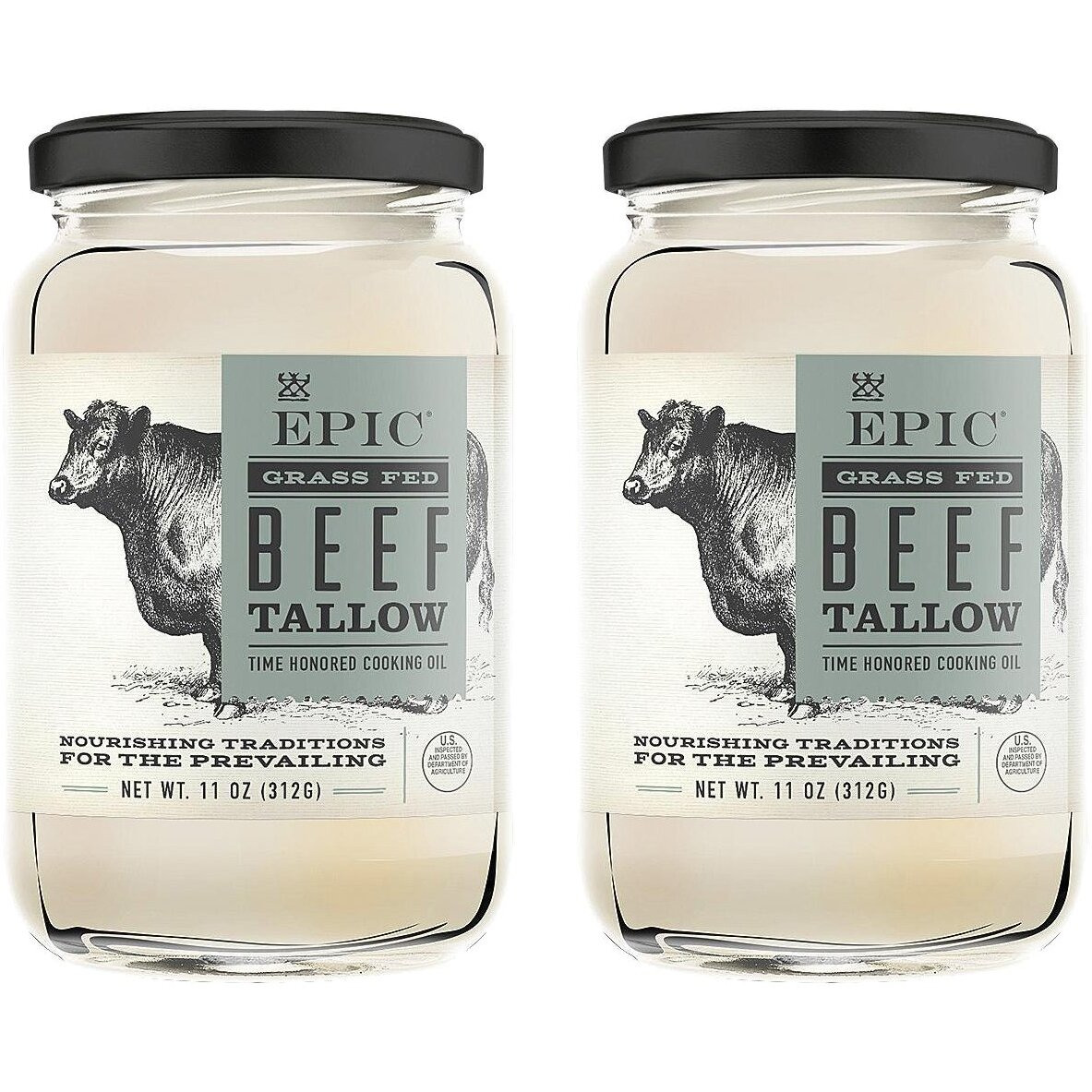Epic Animal Oil, Beef Tallow, 11 Ounce (Pack Of 2)