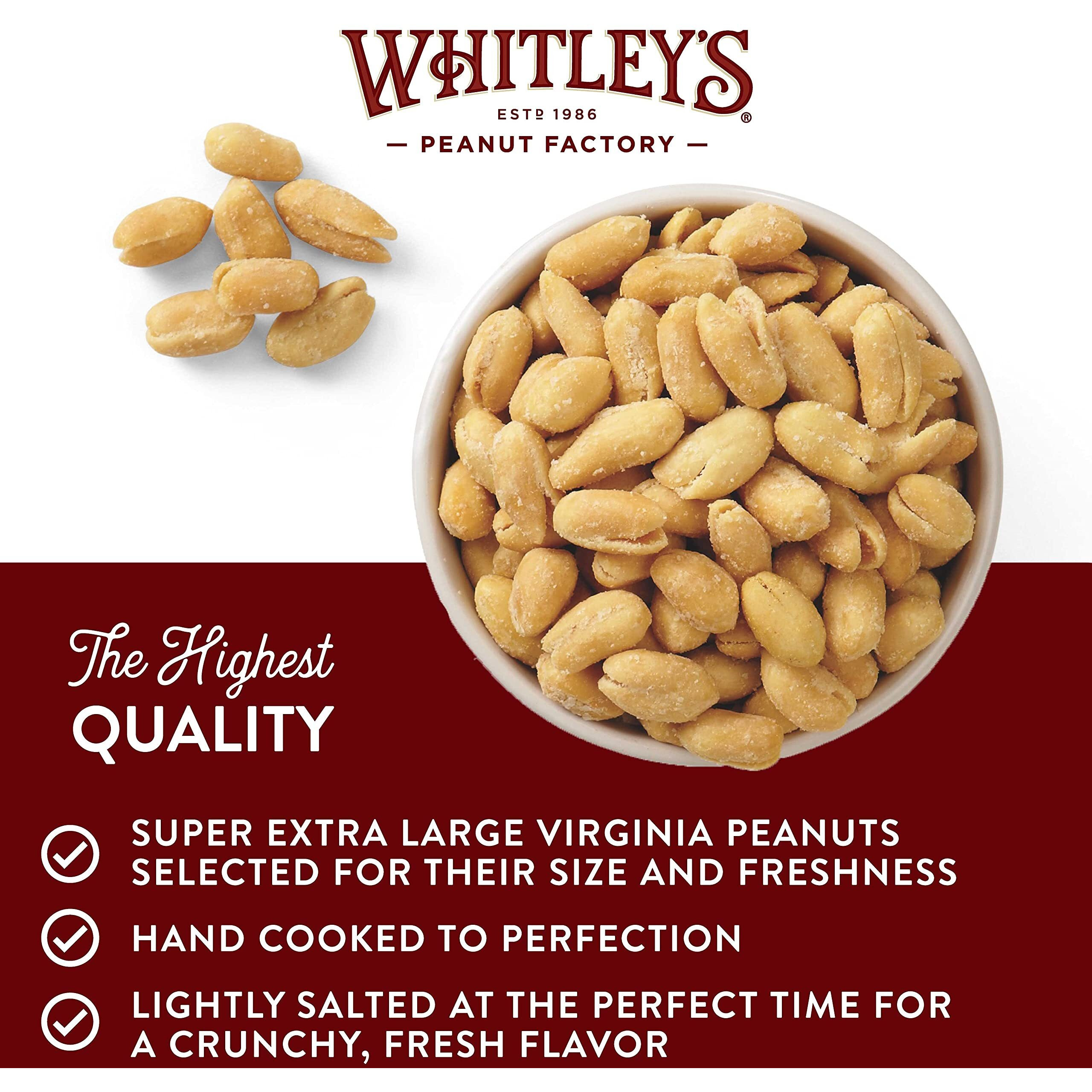 Whitleys Salted Virginia Peanuts - Super Extra Large 'Home Cooked' Virginia Peanuts (32 Ounce Tin)