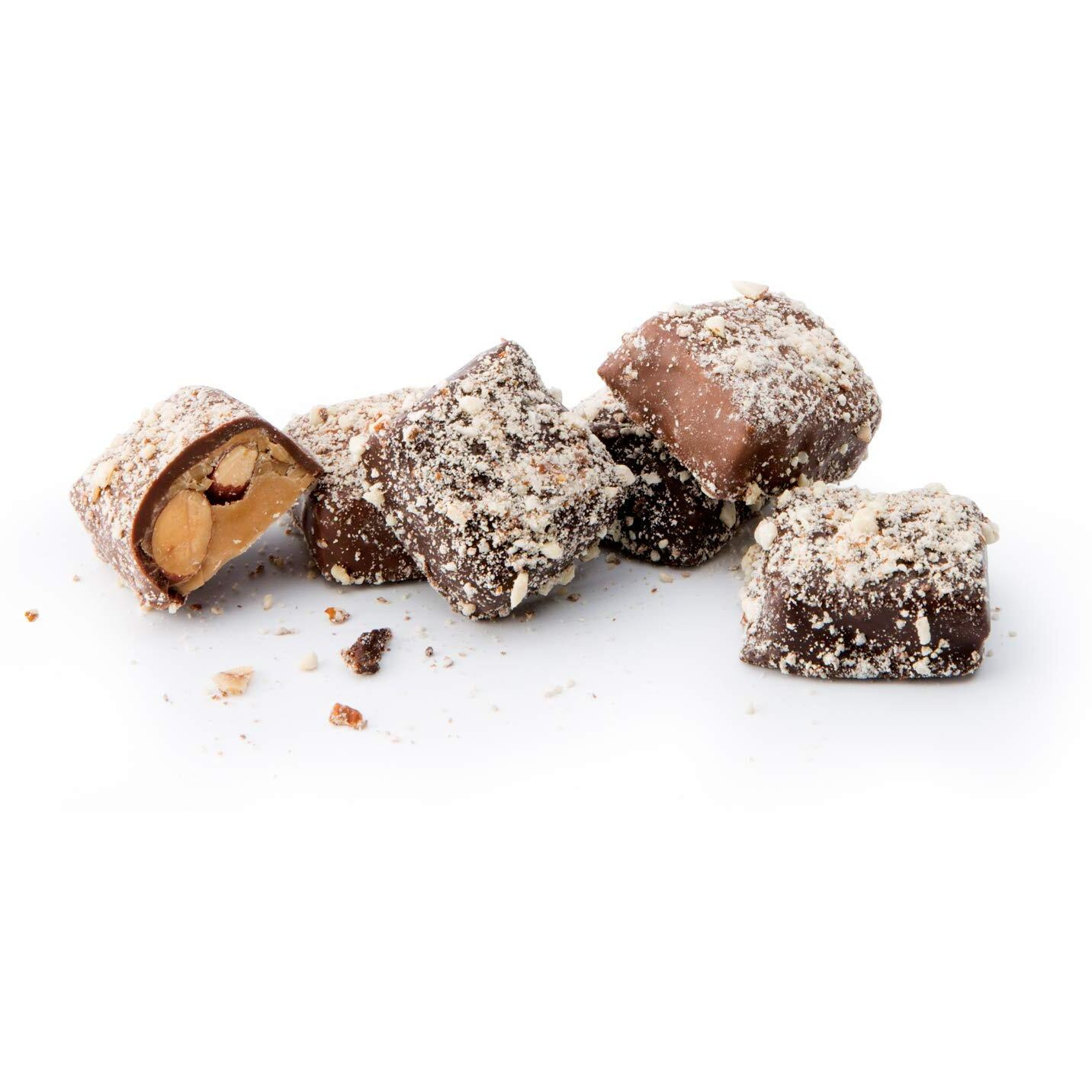 Enstrom Milk Chocolate And Dark Chocolate Almond Toffee Petites 15Oz Box | Bite-Size | Gluten Free | Kosher Dairy | All Natural