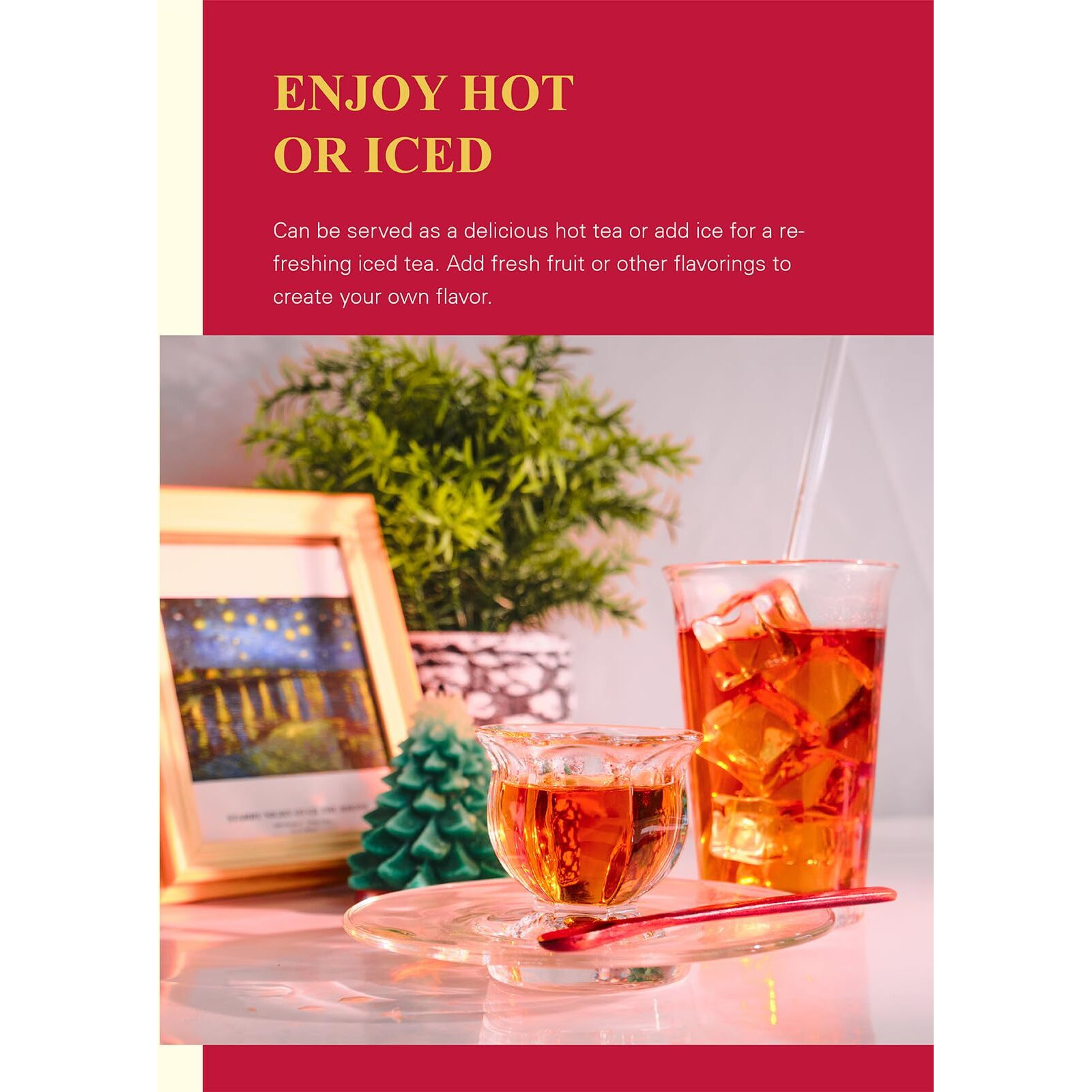 Gldnt Organic Decaf Black Tea Bags, Organic Black Tea Decaffeinated, Smooth Taste, Iced & Hot Tea, 100 Count