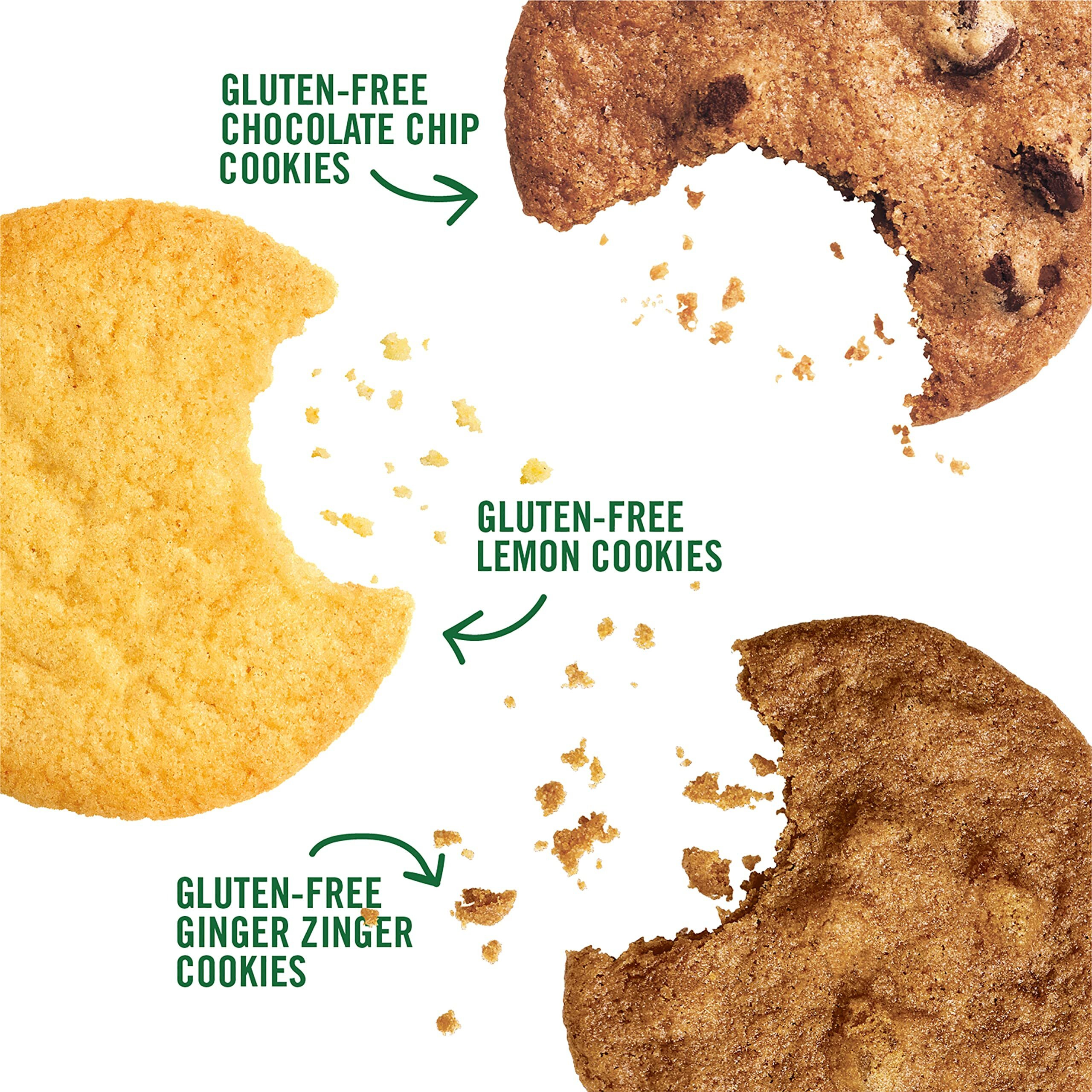 Tate's Bake Shop Gluten Free Cookies Variety Pack, Lemon, Ginger Zinger And Chocolate Chip Cookies, 3 - 7 Oz Bags