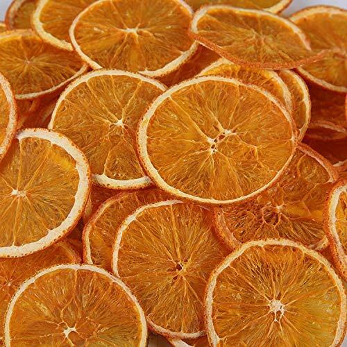 Dried Orange Slices, Low Temperature Drying Handmade Fruit Tea, Edible Edible Dried Orange Slices For Cake Decoration, Potpourri, Candle Crafts, Table Scatters (250G/8.8Oz) (Orange)
