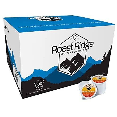 Roast Ridge Single Serve Coffee Pods For Keurig K-Cup Brewers, Salted Caramel, Medium Roast, 100 Count
