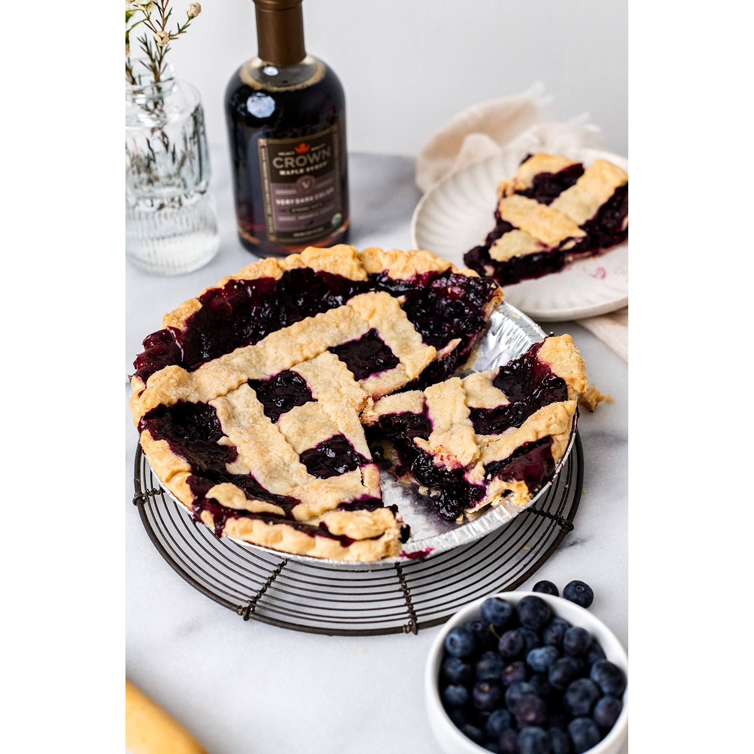 Crown Maple Very Dark Color, Strong Taste, 12.7 Fl Oz, 6-Pack, Certified Organic Maple Syrup, Pancakes, Basting Glazes, Sauces, Mustards