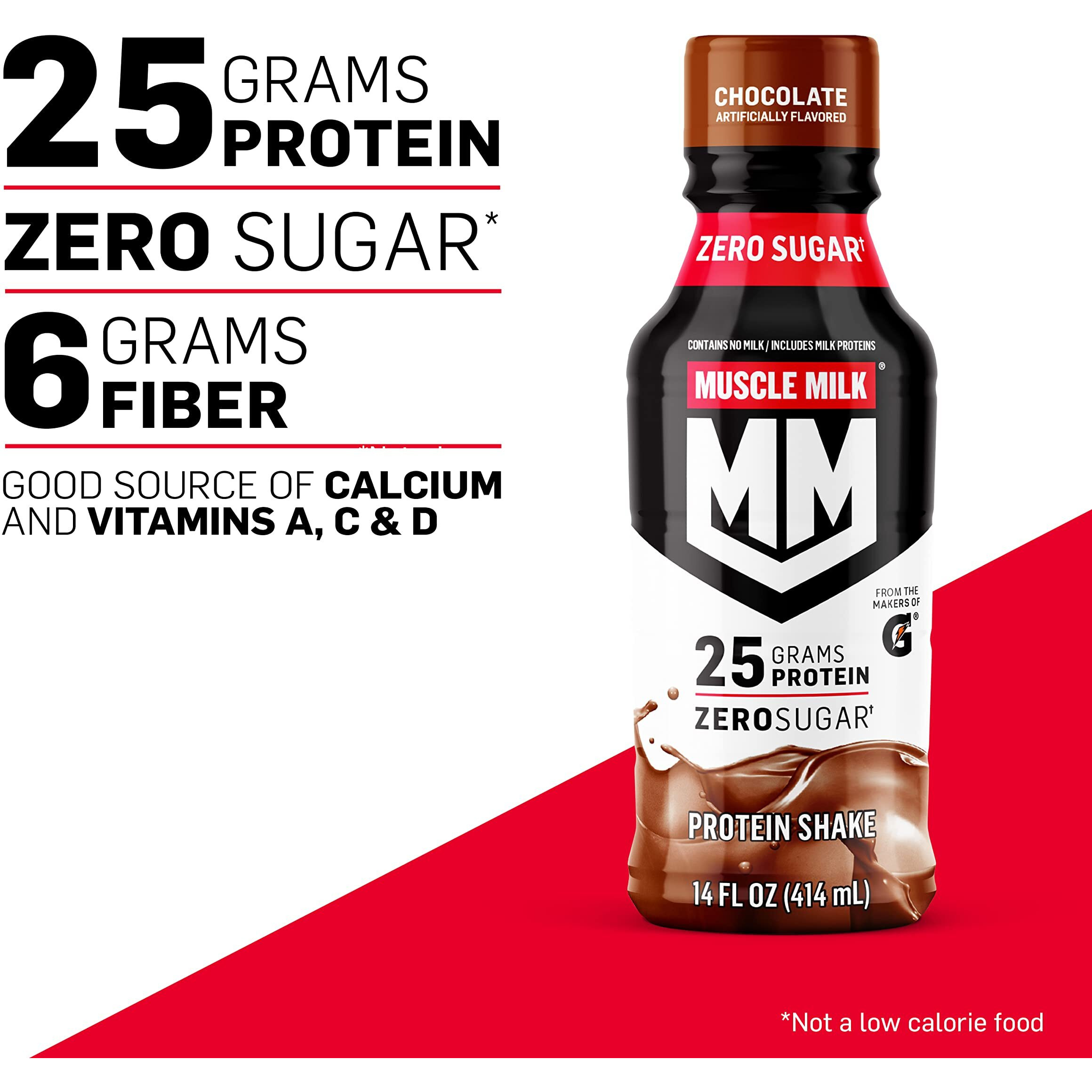 Muscle Milk Genuine Liquid Protein Shake, Vanilla Crme, 25G Protein, 14 Fl Oz Bottle, 12 Pack