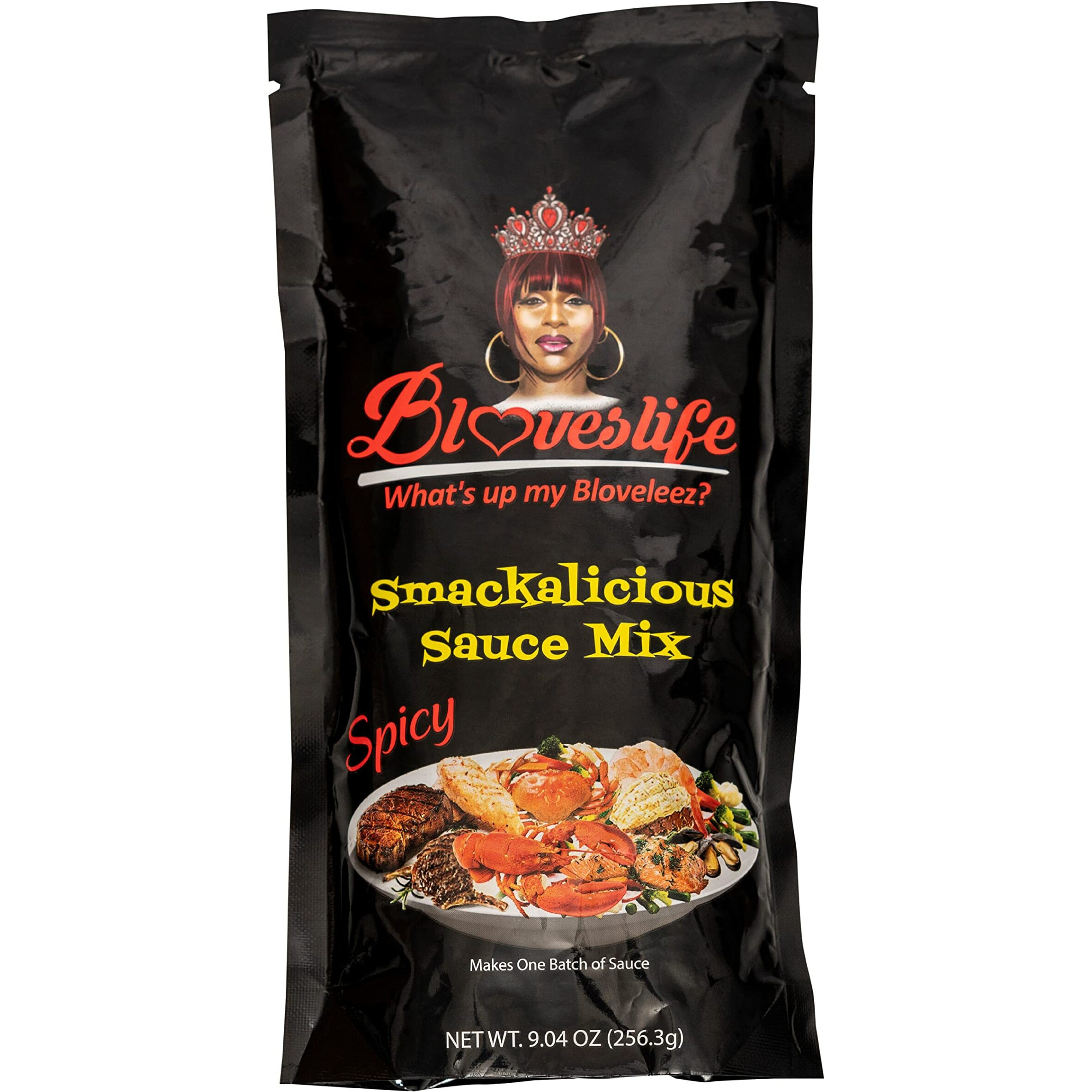 Blove's Smackalicious Sauce Seasoning Mix (Spicy), Spicy Seasoning Mix For Bloves Smacklicious Sauce W/Cajun, Mild & Garlic Butter Seasoning, All Purpose Seasoning - Vegan Friendly Sauce (9.04 Ounce)
