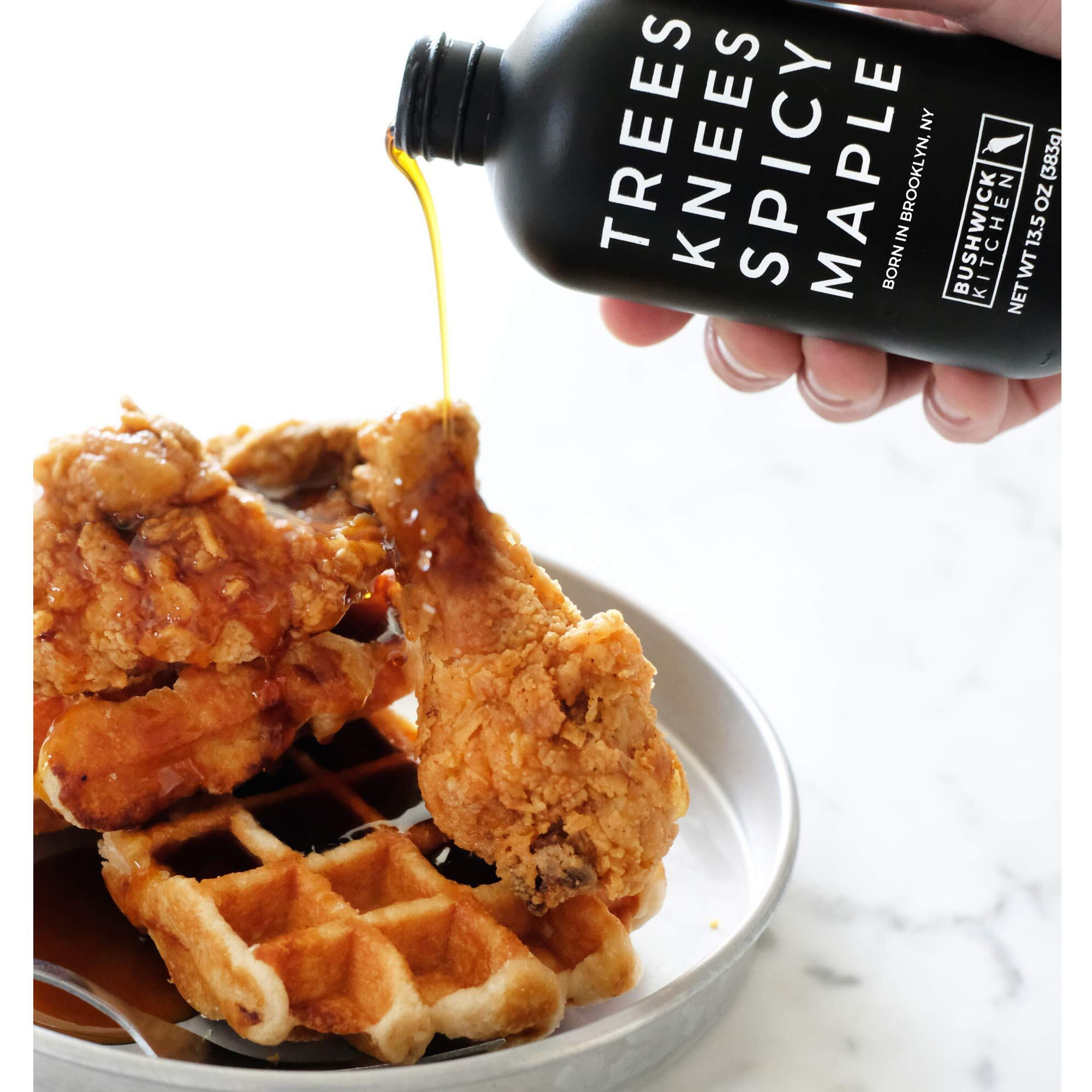 Trees Knees Spicy Maple, Organic Maple Syrup Infused With Habanero Peppers | 11.5 Ounce Bottle | Vegan, Gluten Free, Paleo-Friendly, Grade-A Maple Syrup | Foodie Gifts, Spicy Food Gifts, Cocktail Gift