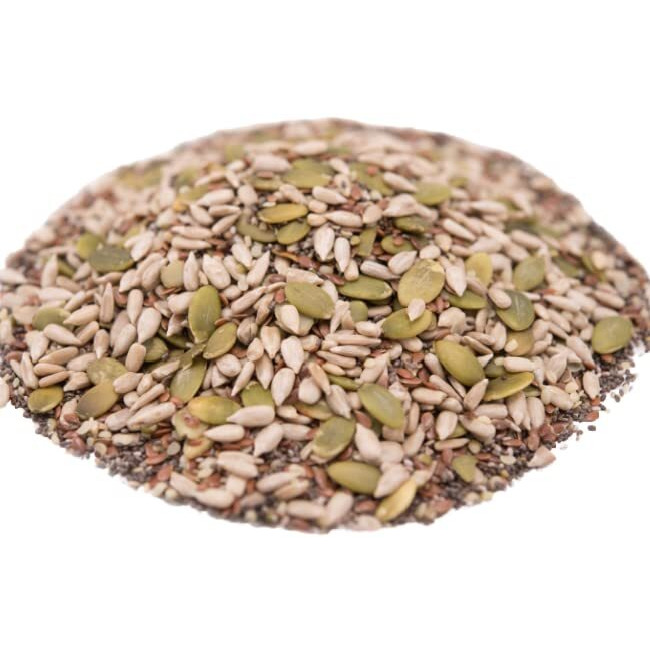 Gerbs Super 5 Seed Snack Mix 14 Oz. Premium Grade | Top 14 Food Allergy Free | Resealable Bulk Bag | Made In Usa | Raw Pumpkin Sunflower Chia Hemp Flax Seed Trail Mix | Gluten Peanut Tree Nut Free