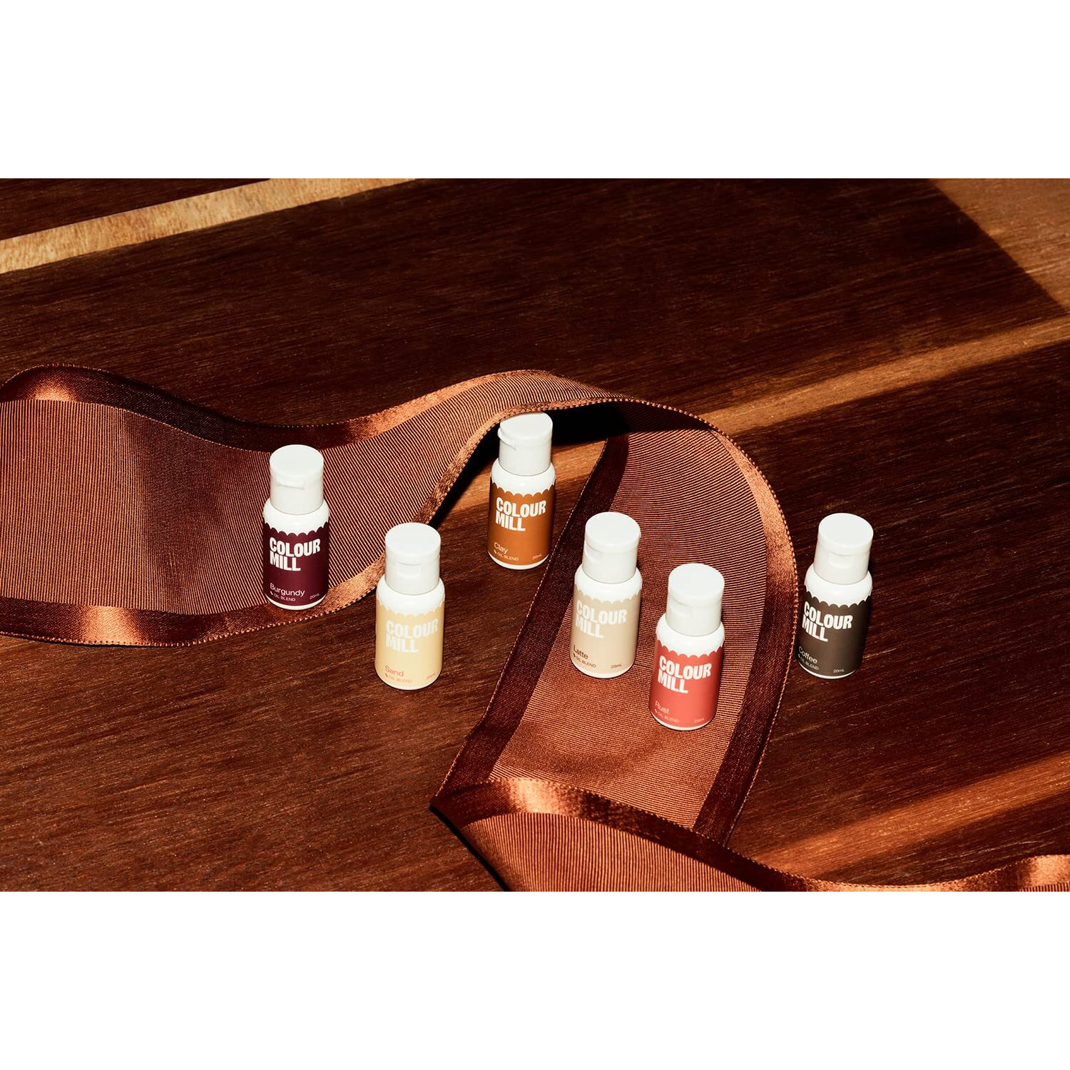 Colour Mill Outback Oil-Based Food Coloring, 20 Milliliters Each Of 6 Colors Burgundy, Clay, Coffee, Latte, Rust And Sand 4.08 Fl Oz 120 Milliliters