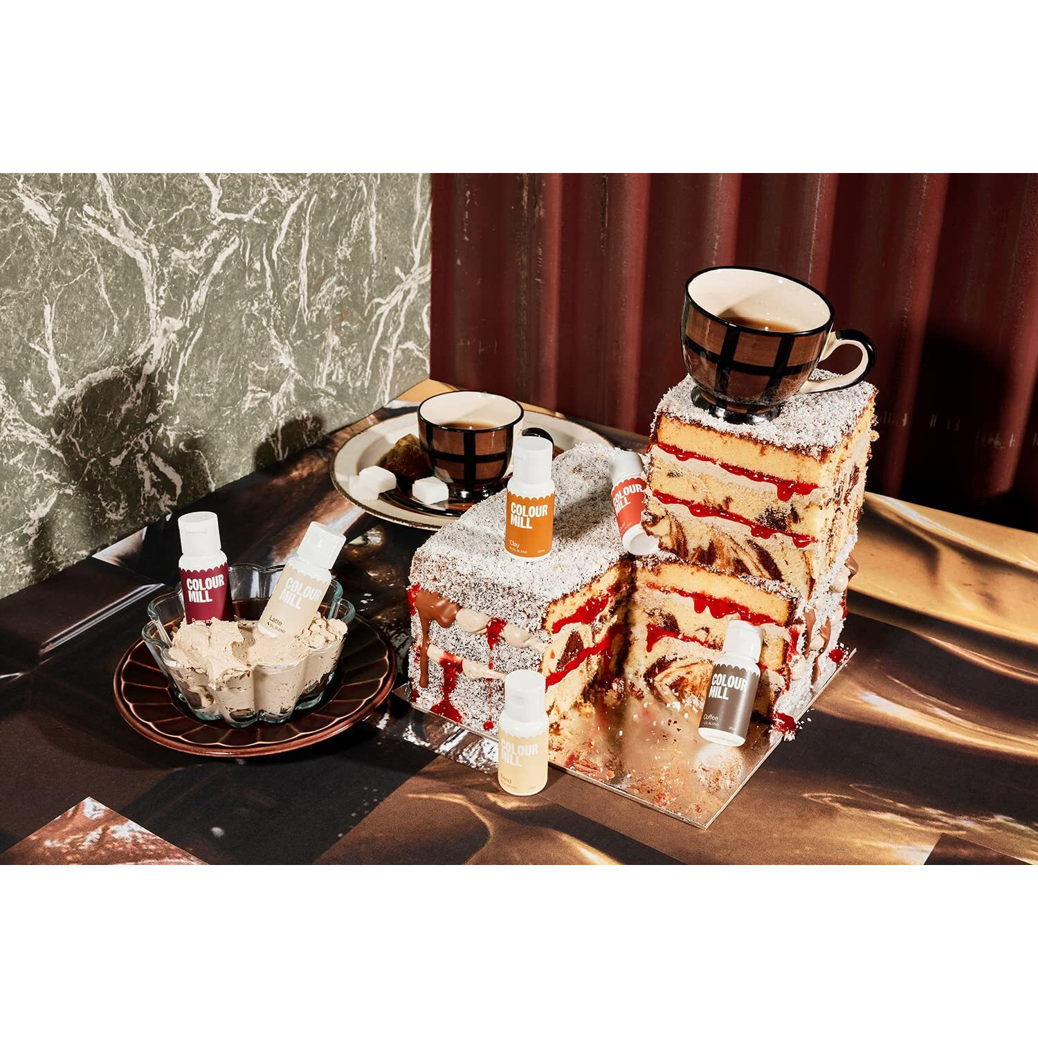 Colour Mill Outback Oil-Based Food Coloring, 20 Milliliters Each Of 6 Colors Burgundy, Clay, Coffee, Latte, Rust And Sand 4.08 Fl Oz 120 Milliliters