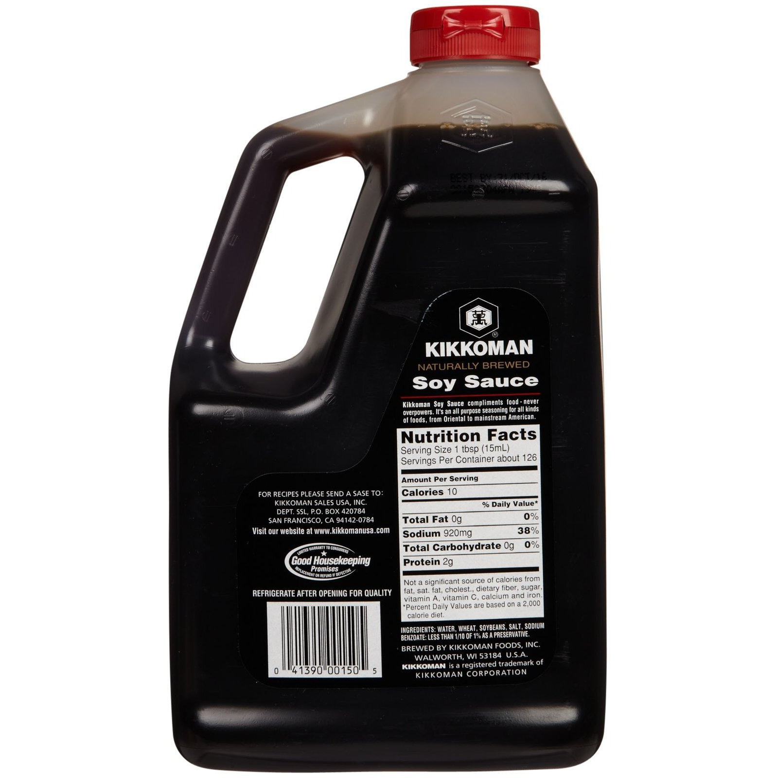 Kikkoman Soy Sauce, 64 Fl Oz (Pack Of 1)