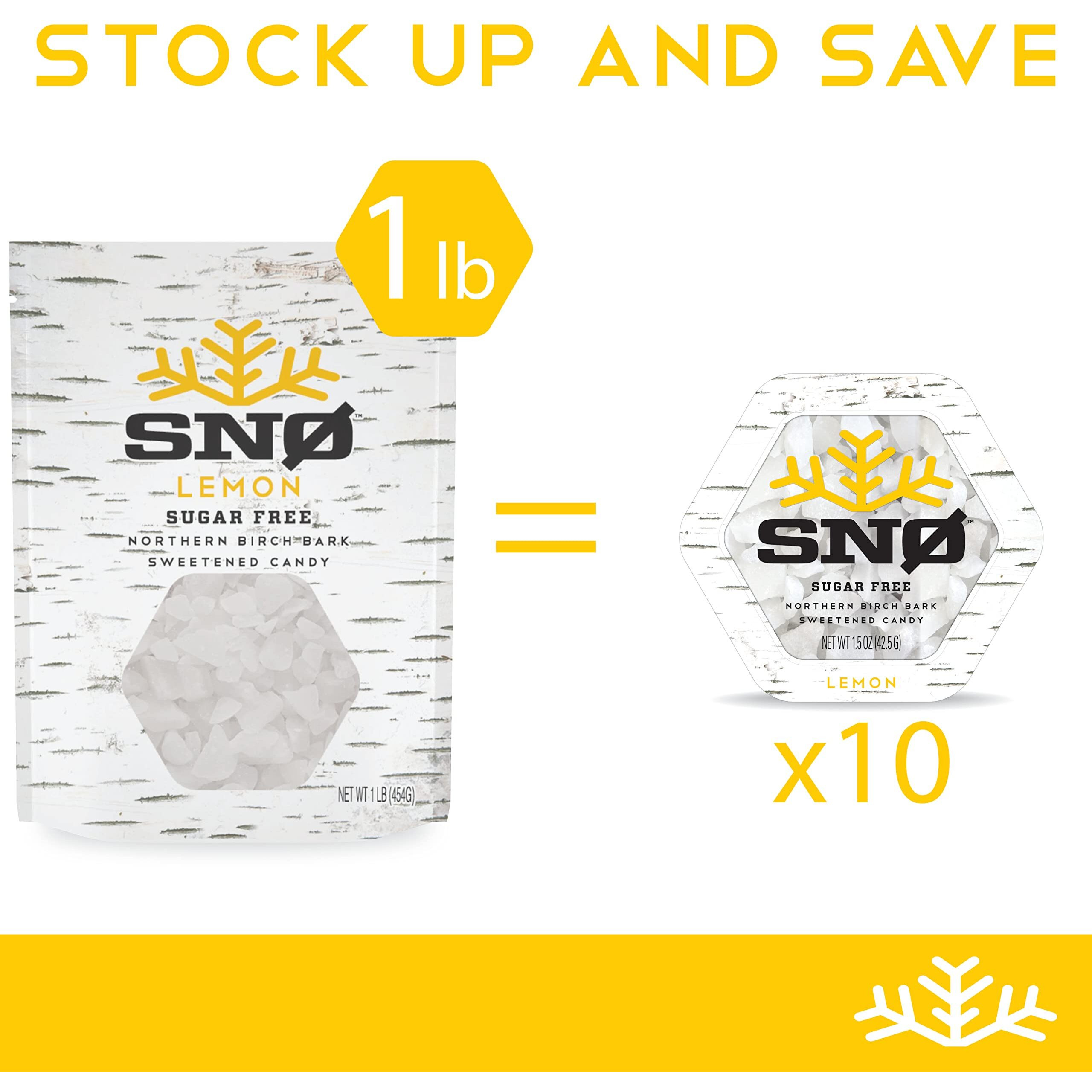 Lemon Xylitol Candy Chips - Sn 1Lb Bag- Sugar-Free Candy With Only 2 Ingredients | Low Carbs, Diabetic-Friendly, Non-Gmo, Vegan, Gf & Kosher | Purest Candy In The World