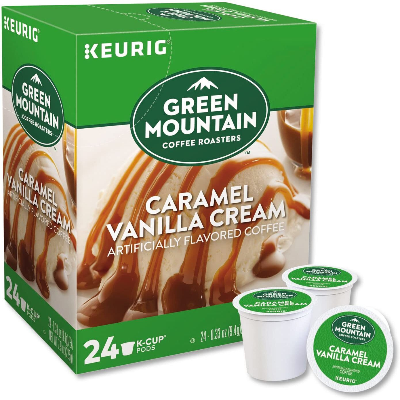 Green Mountain Coffee Roasters 6700Ct Caramel Vanilla Cream Coffee K-Cups, 96/Carton